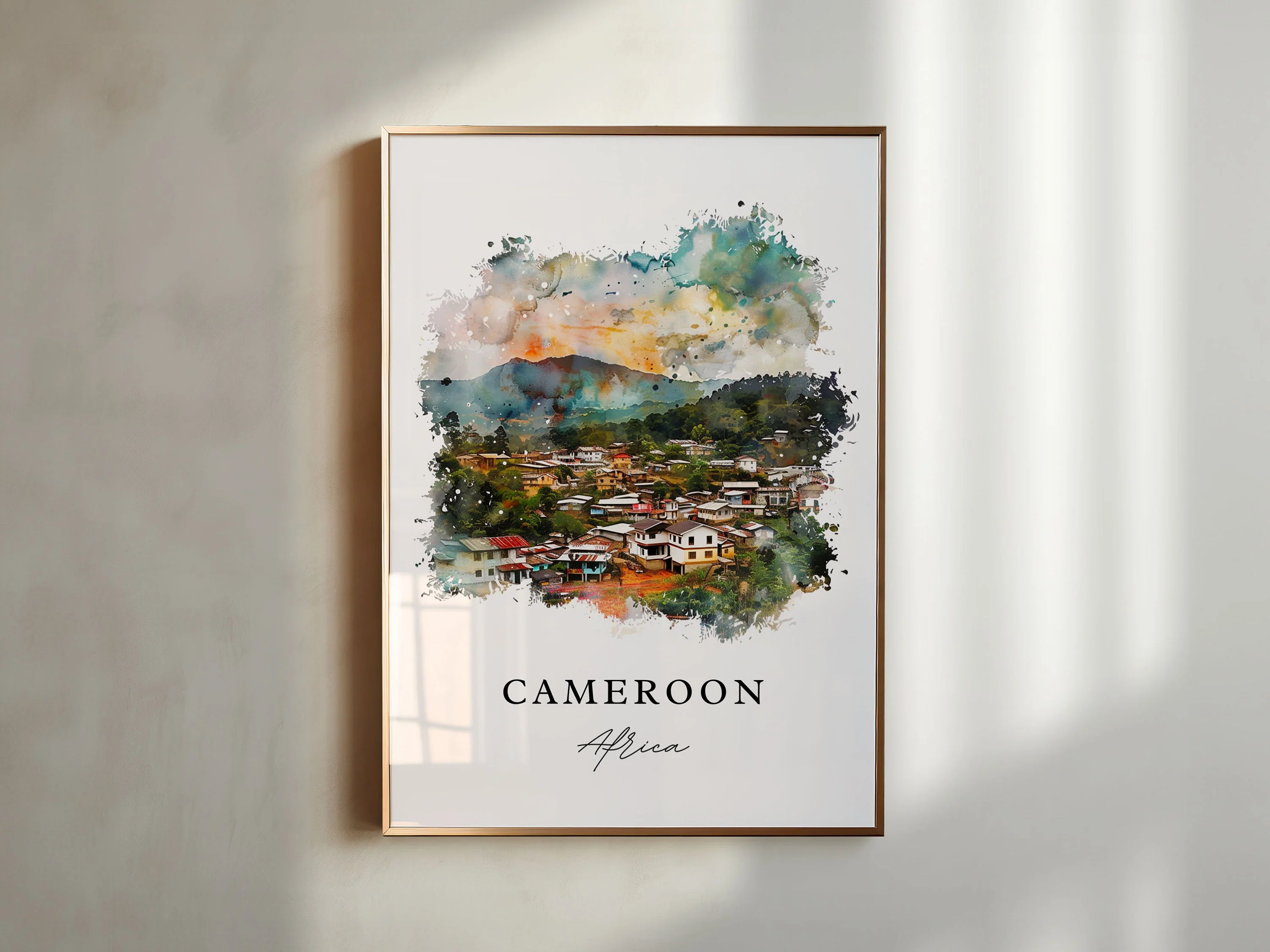 Cameroon, Africa – Watercolor Art Print - Image 5