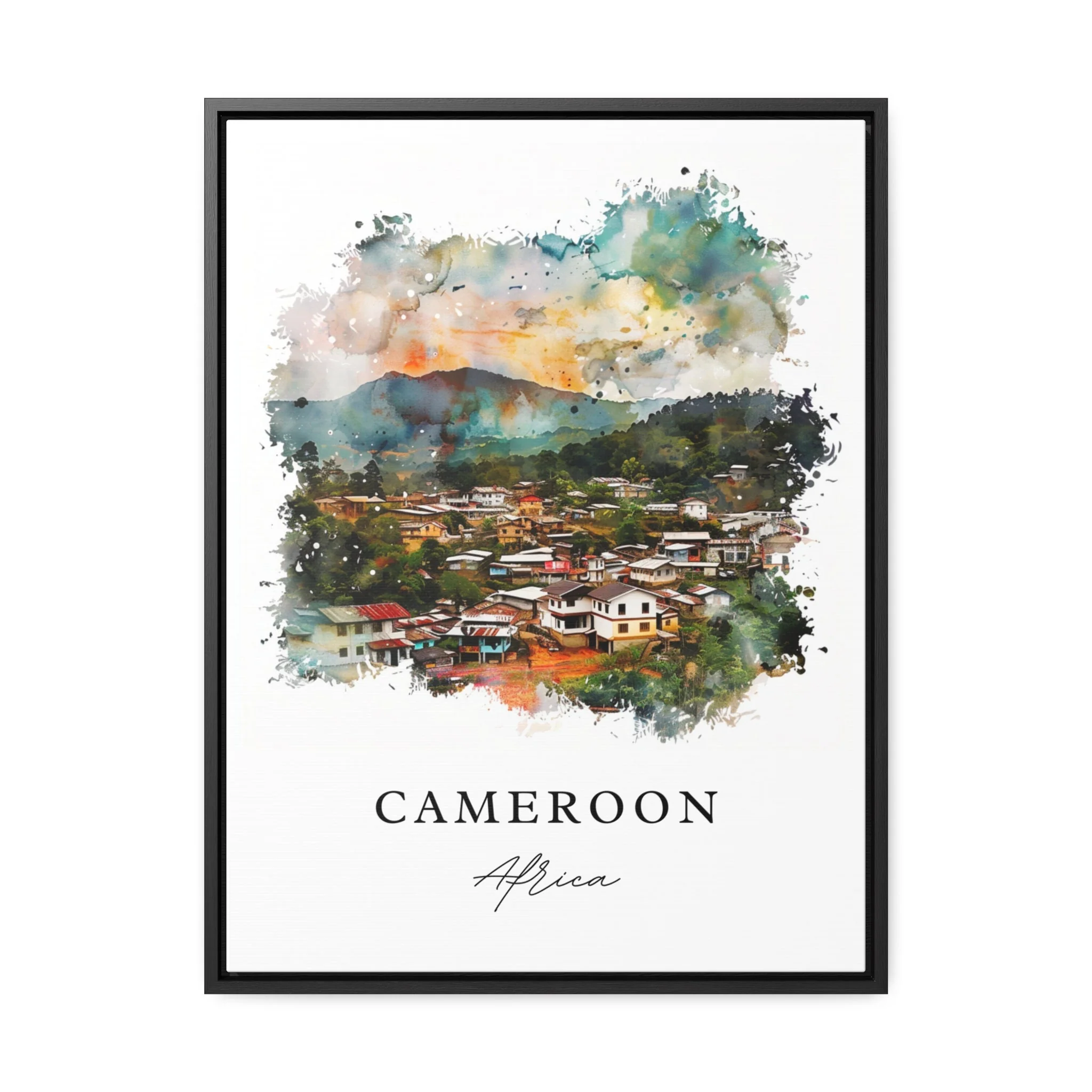 Cameroon, Africa – Watercolor Art Print - Image 6
