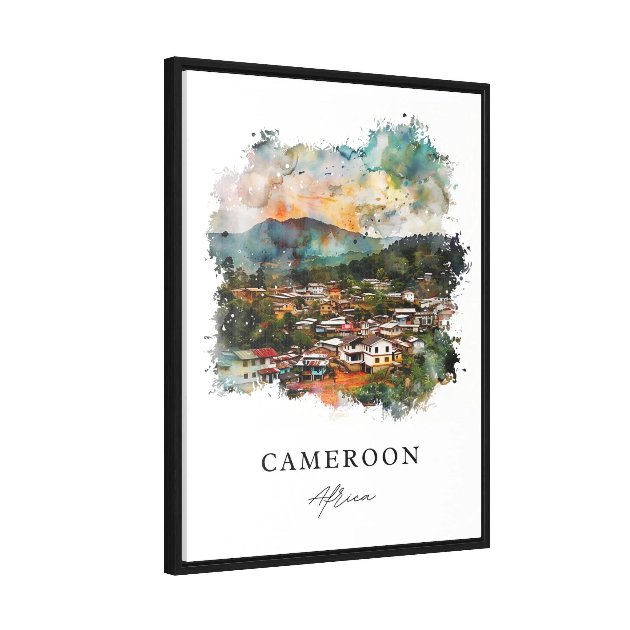 Cameroon, Africa – Watercolor Art Print - Image 7