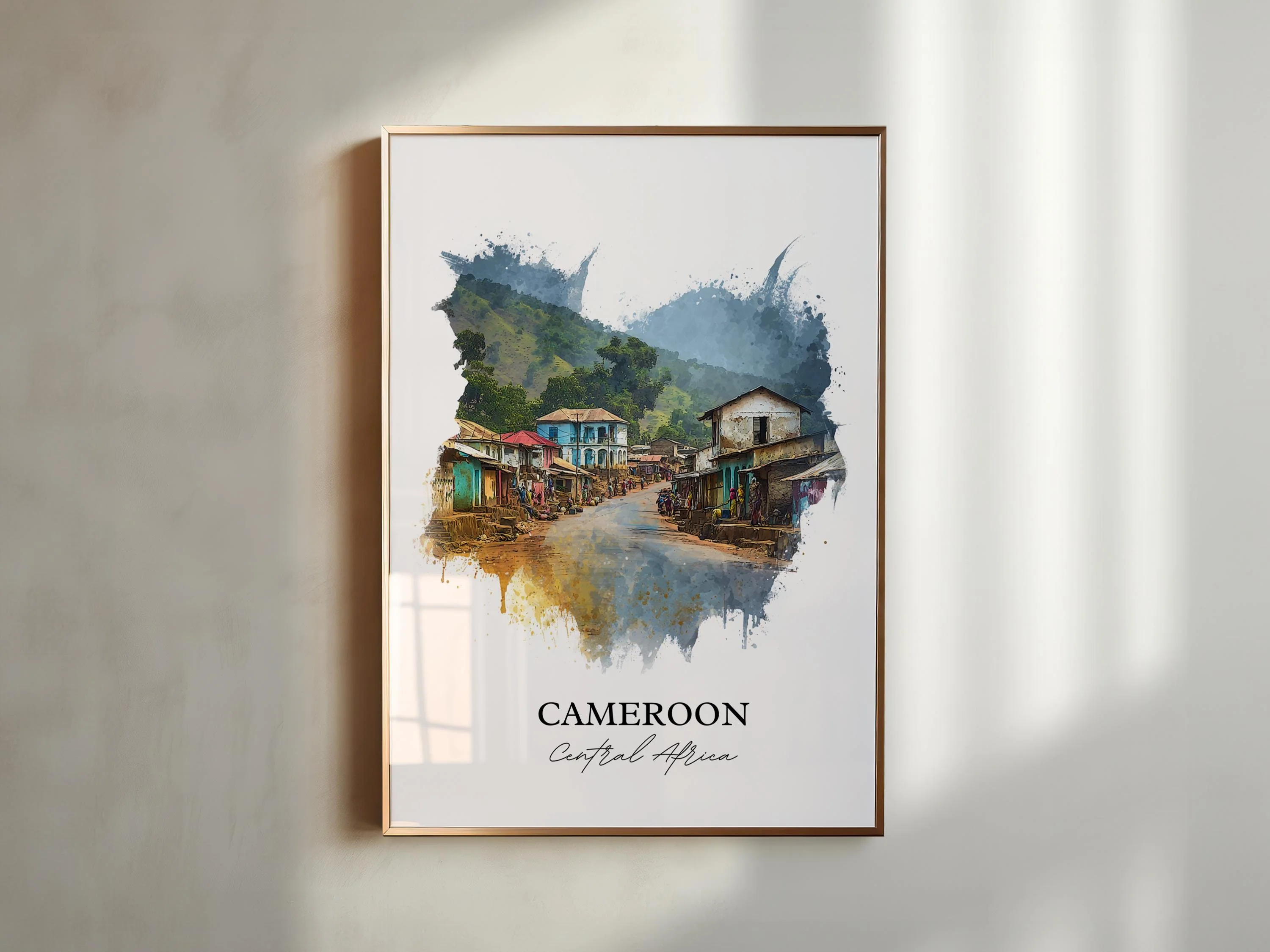 Cameroon, Africa – Watercolor Art Print - Image 3
