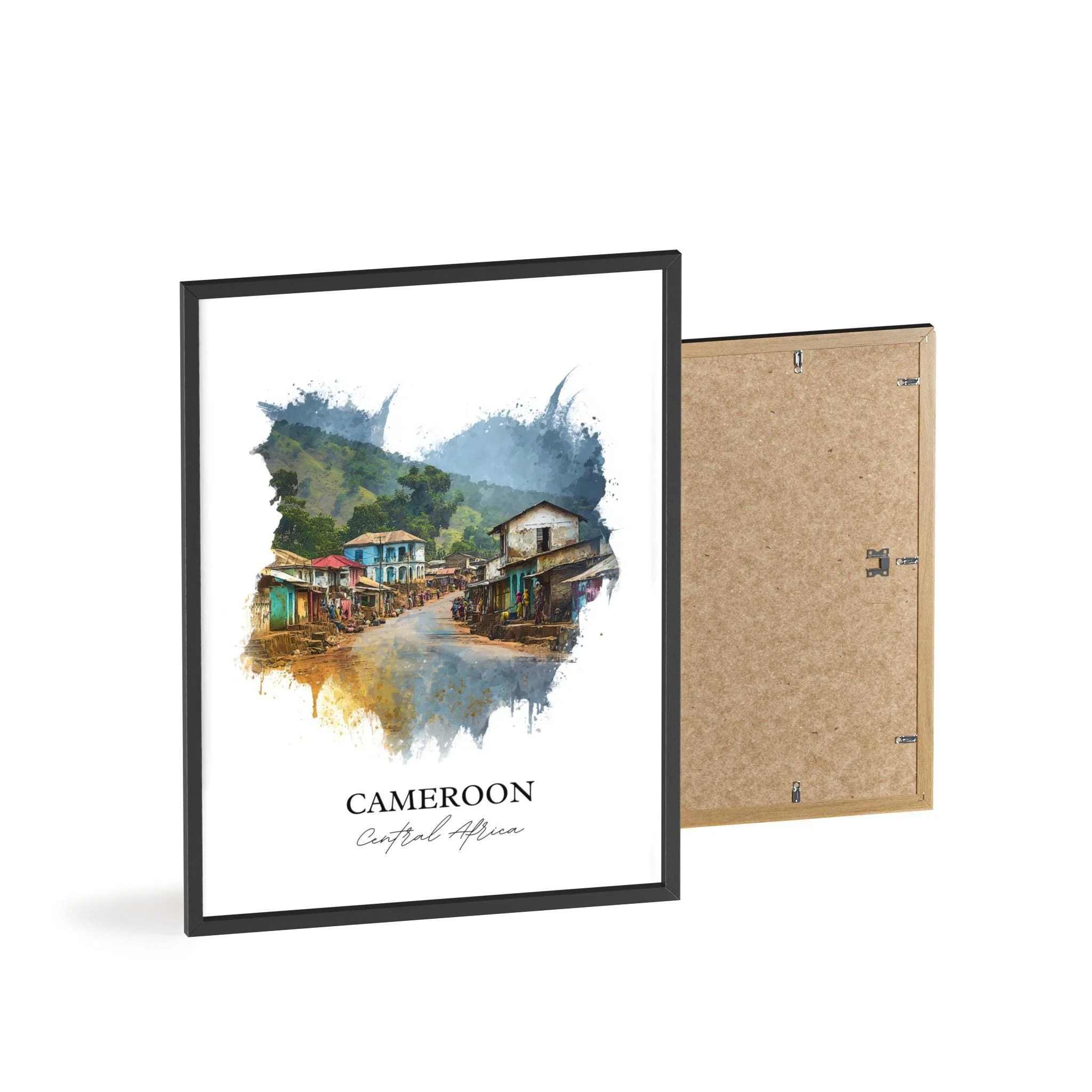 Cameroon, Africa – Watercolor Art Print - Image 8