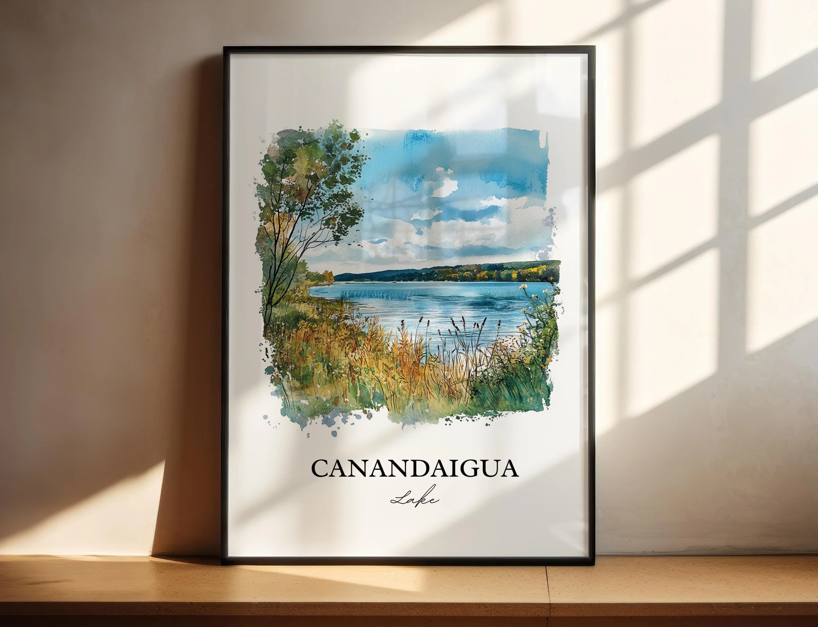 Canandaigua Lake, USA – Watercolor Art Print
