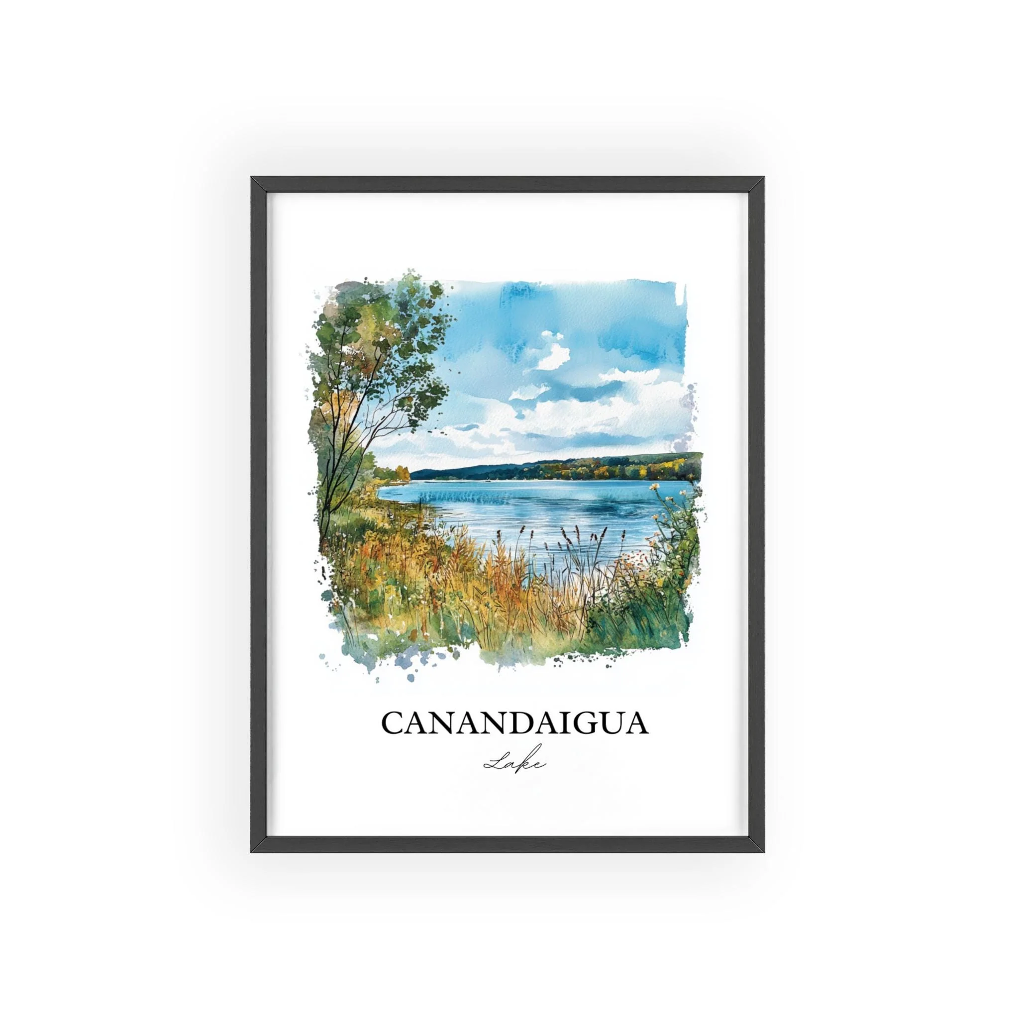 Canandaigua Lake, USA – Watercolor Art Print - Image 7
