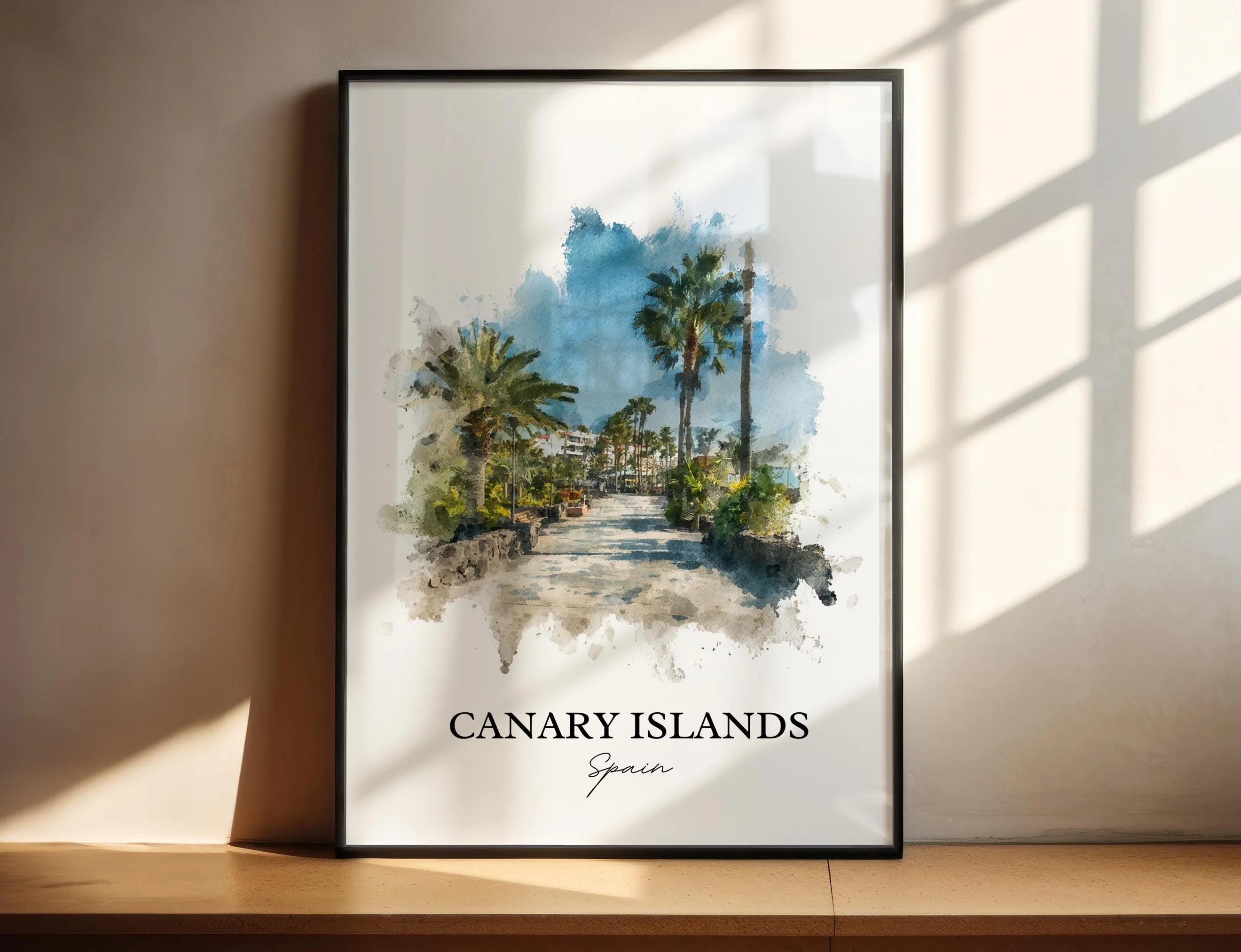 Canary Islands, Spain – Watercolor Art Print