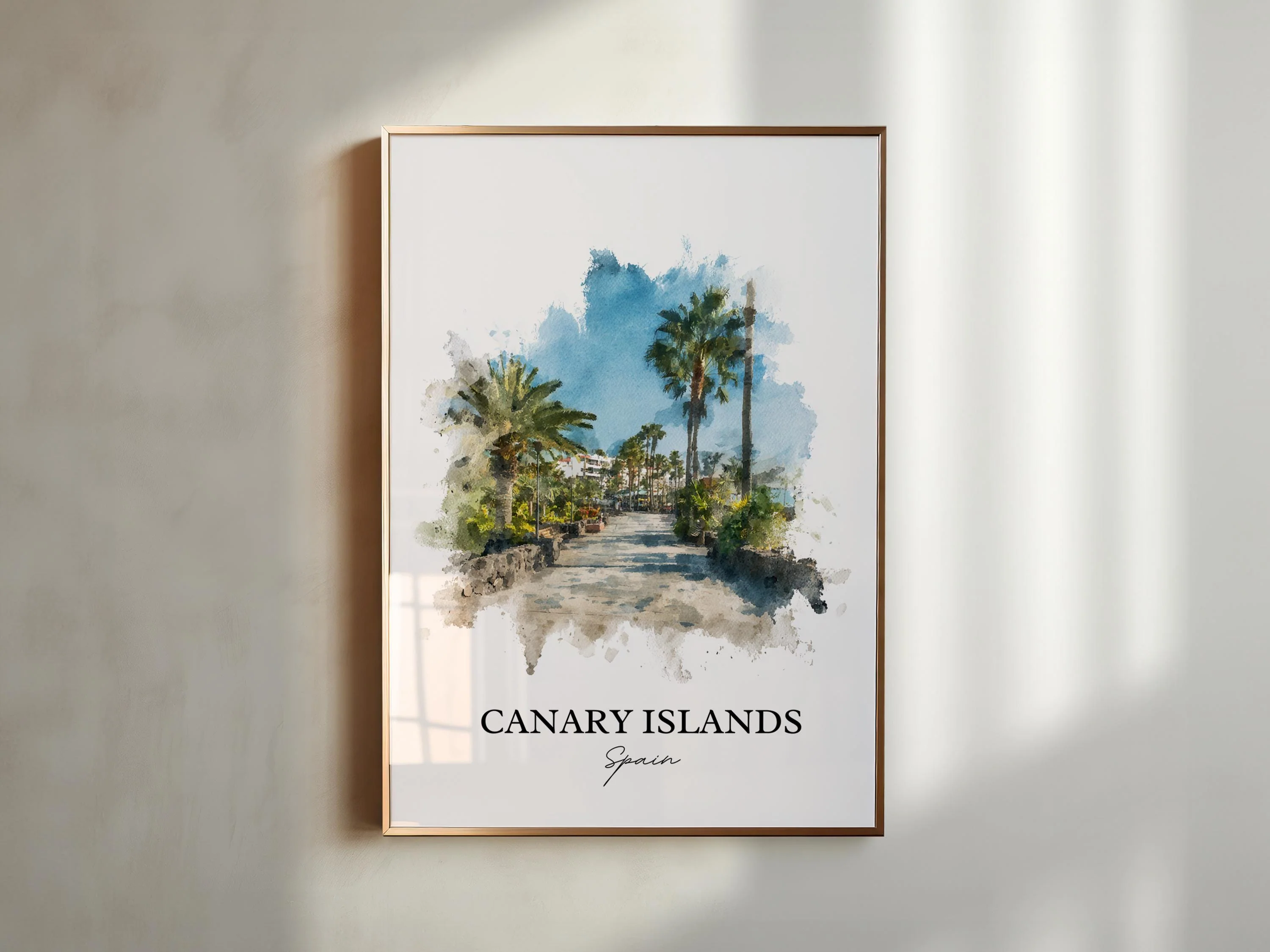 Canary Islands, Spain – Watercolor Art Print - Image 3