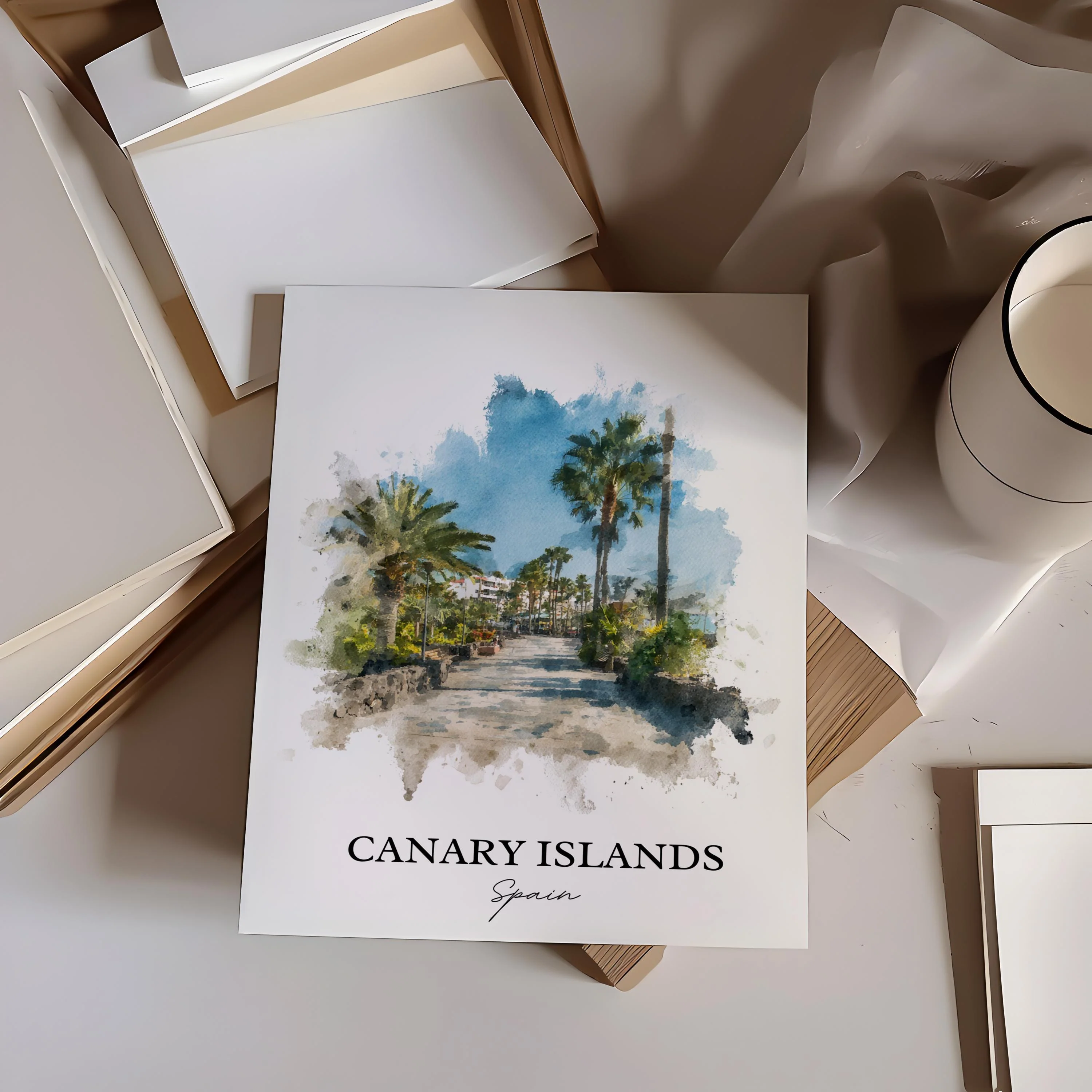 Canary Islands, Spain – Watercolor Art Print - Image 6