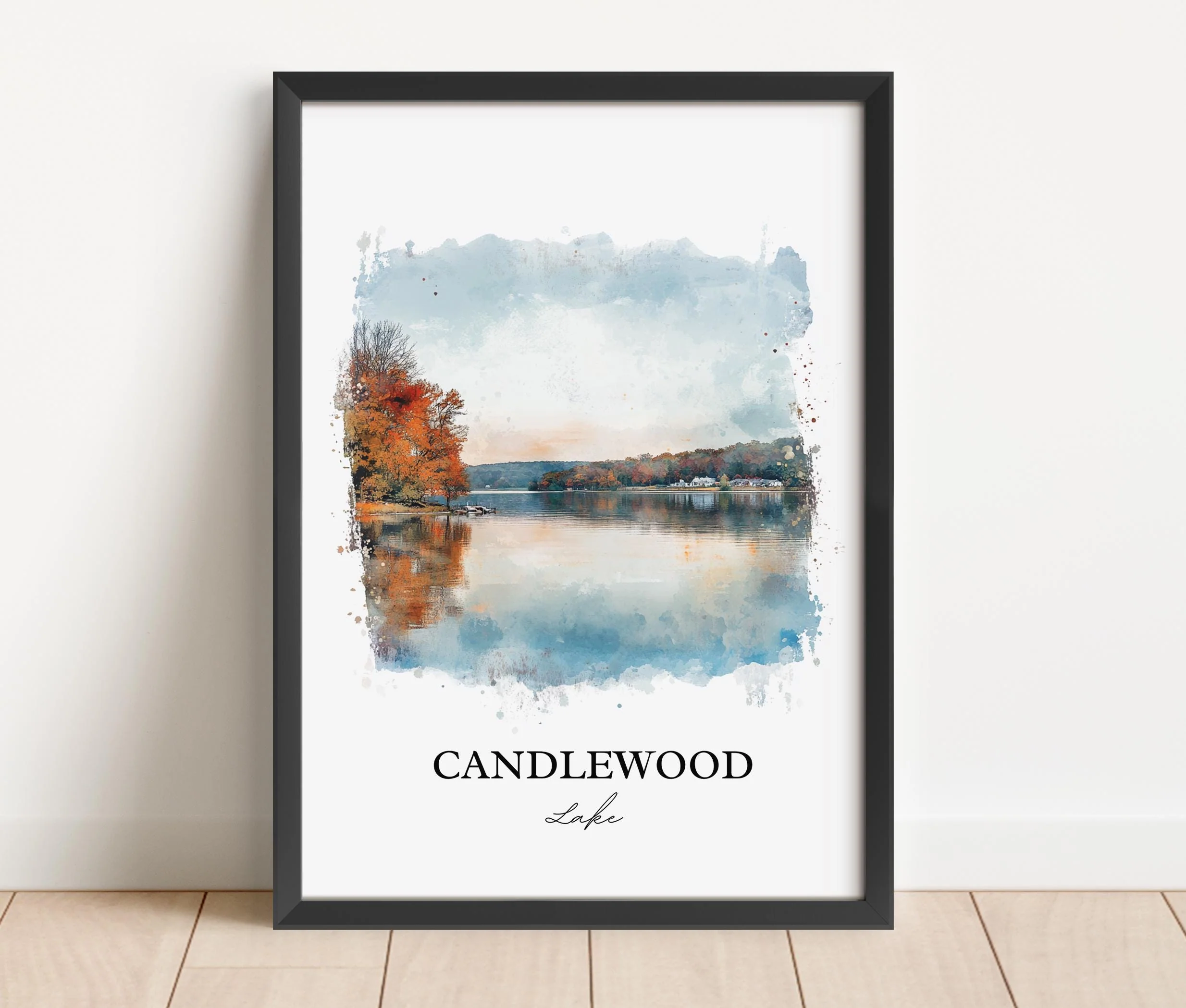 Candlewood Lake, Connecticut – Watercolor Art Print - Image 4