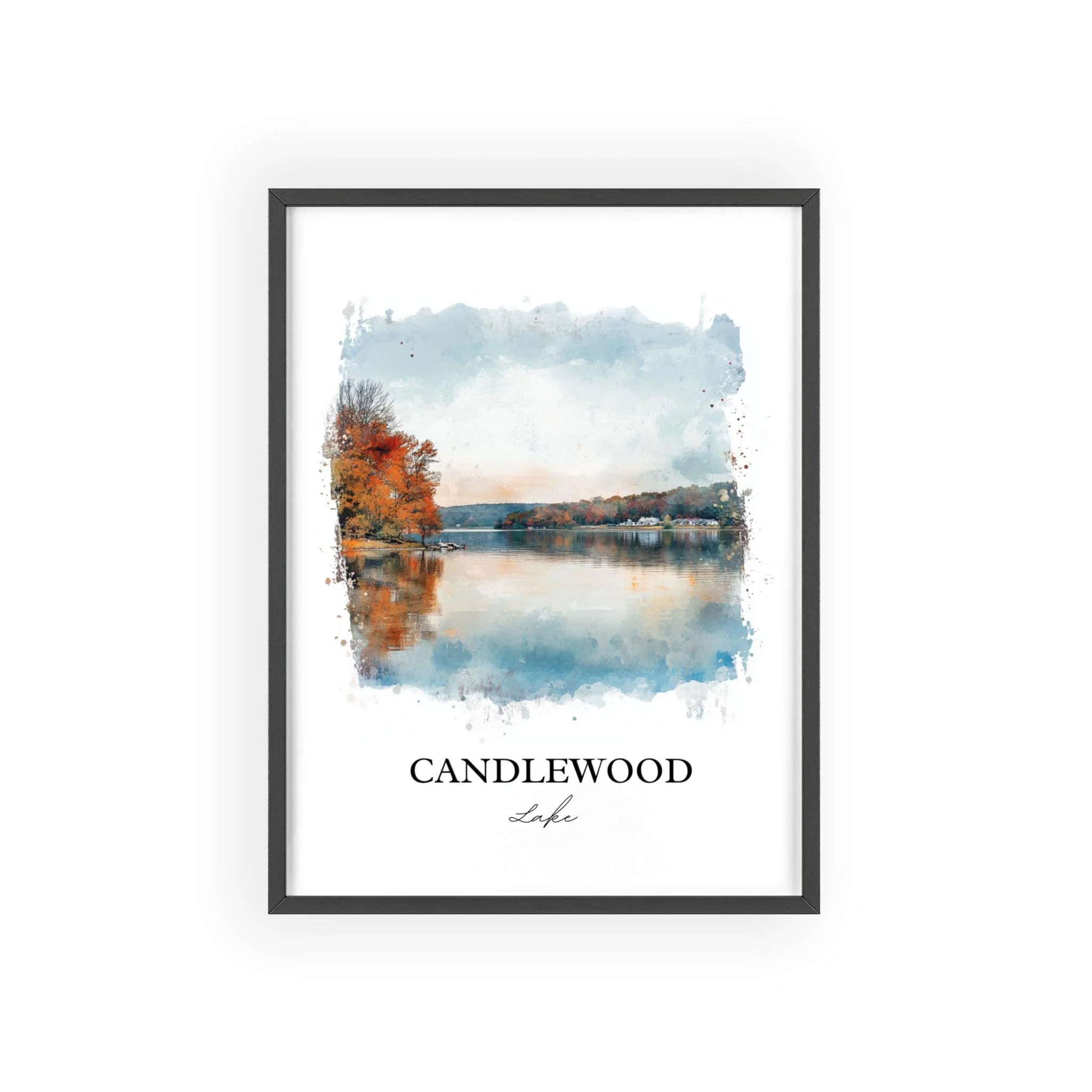 Candlewood Lake, Connecticut – Watercolor Art Print - Image 7