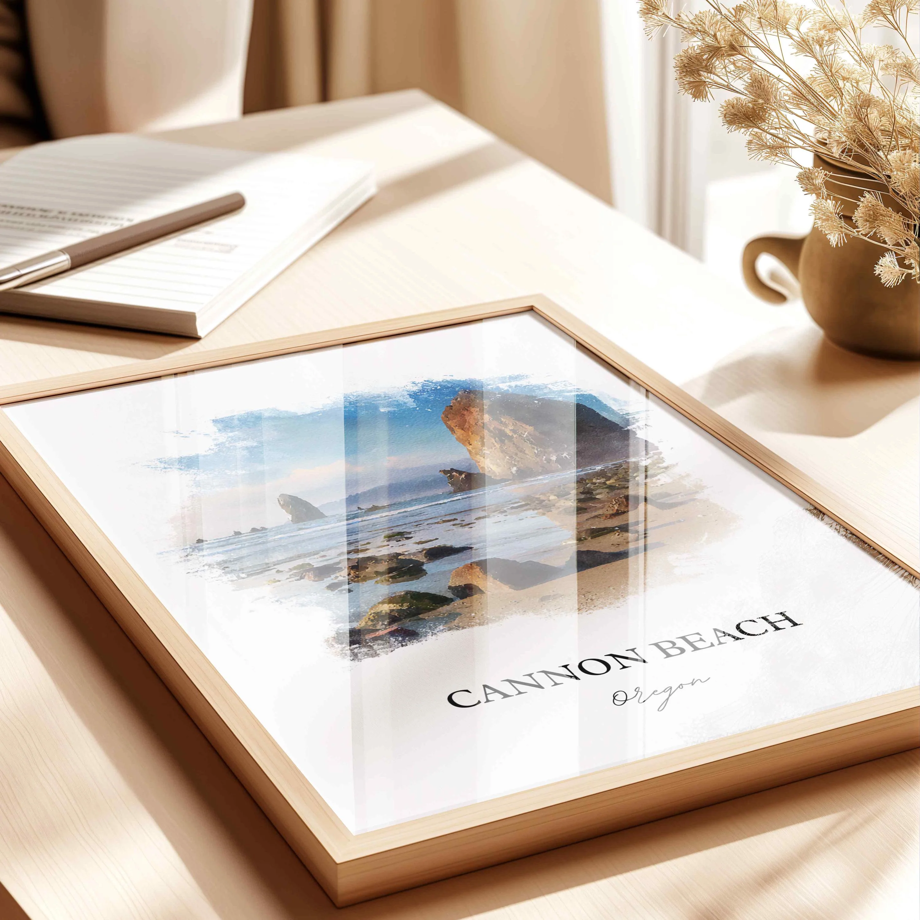 Cannon Beach, Oregon – Watercolor Art Print - Image 4