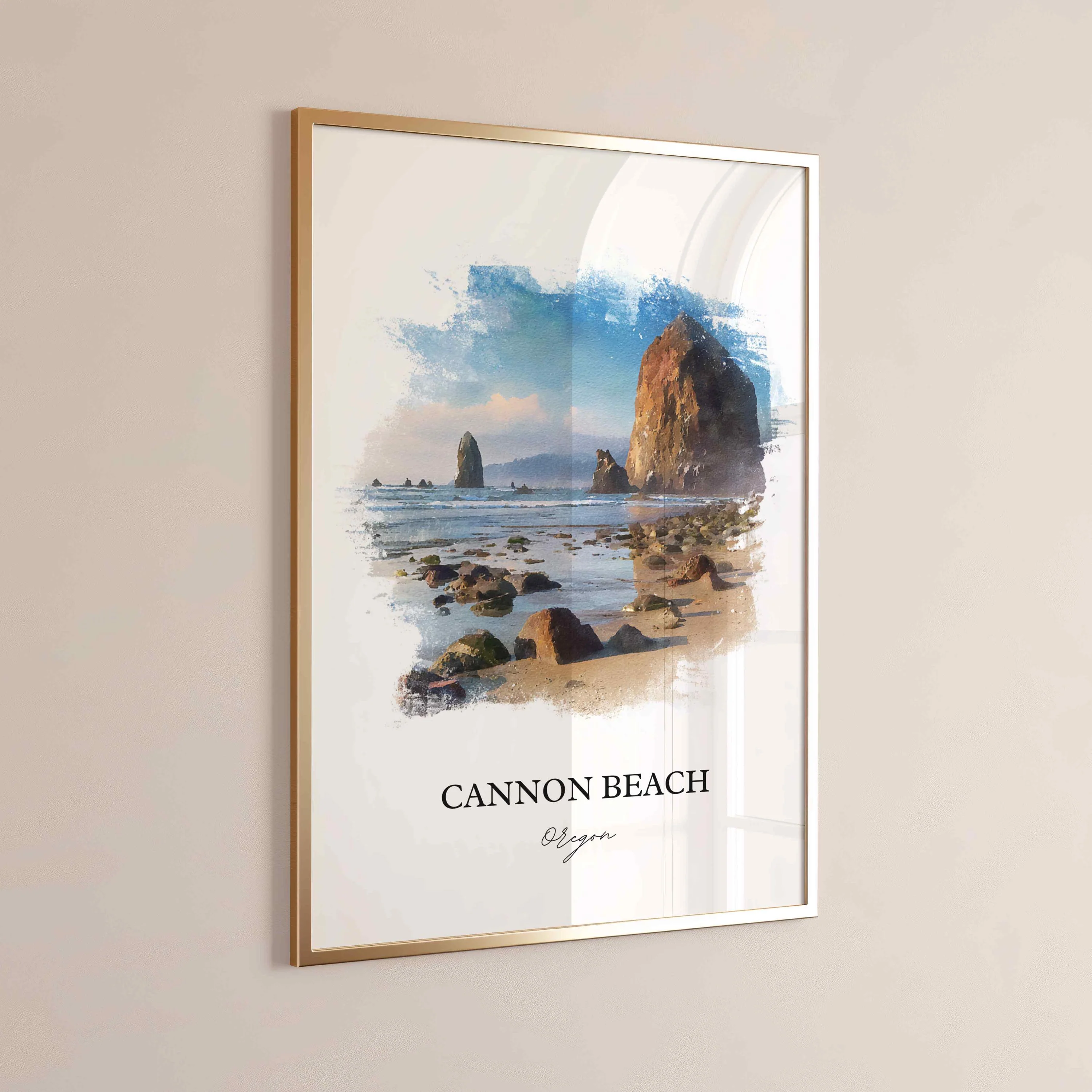 Cannon Beach, Oregon – Watercolor Art Print - Image 9