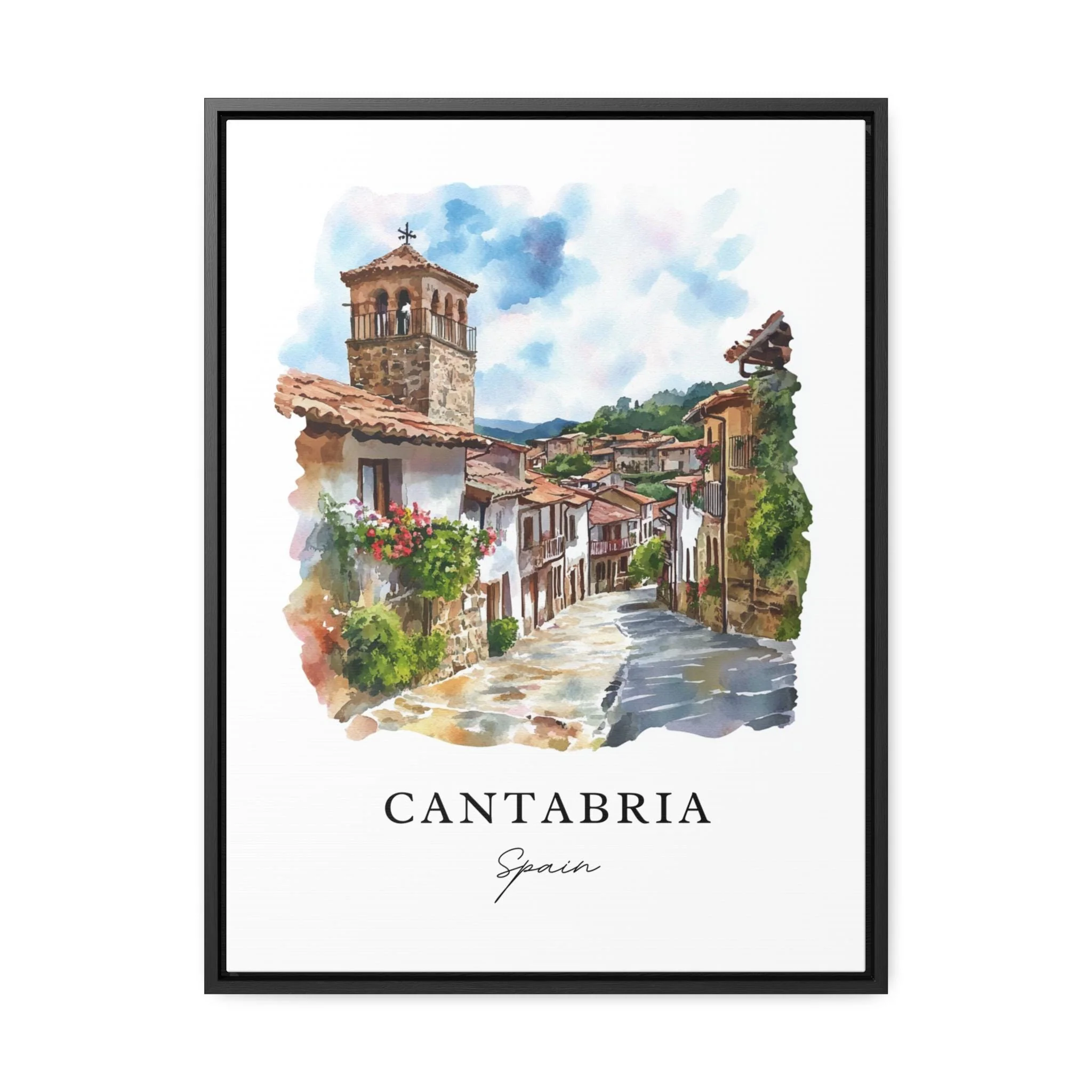 Cantabria, Spain – Watercolor Art Print