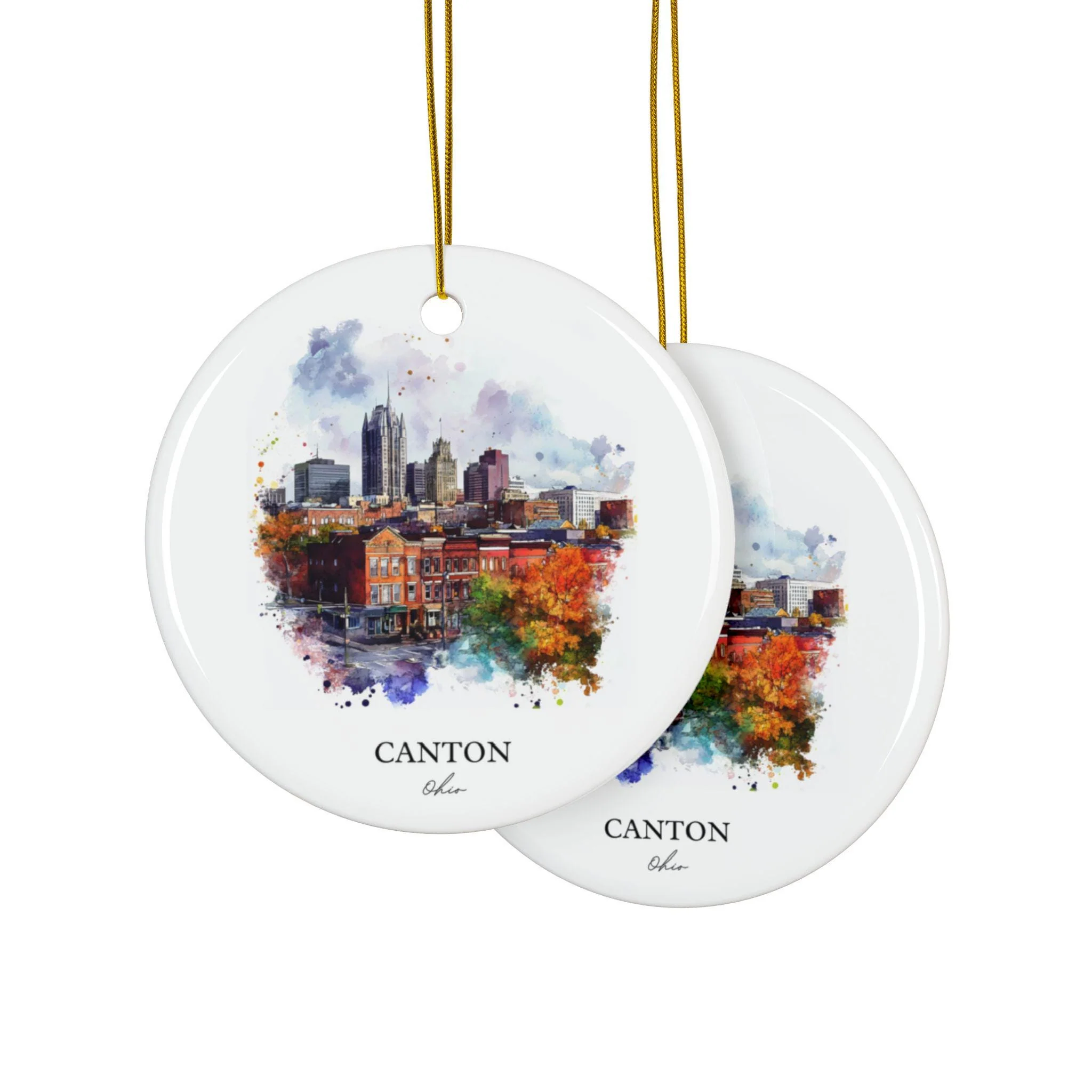 Canton Ohio Ornament: Unique Canton OH Souvenir, Ohio Xmas Decor, and Authentic Canton Ohio Gift - Image 2