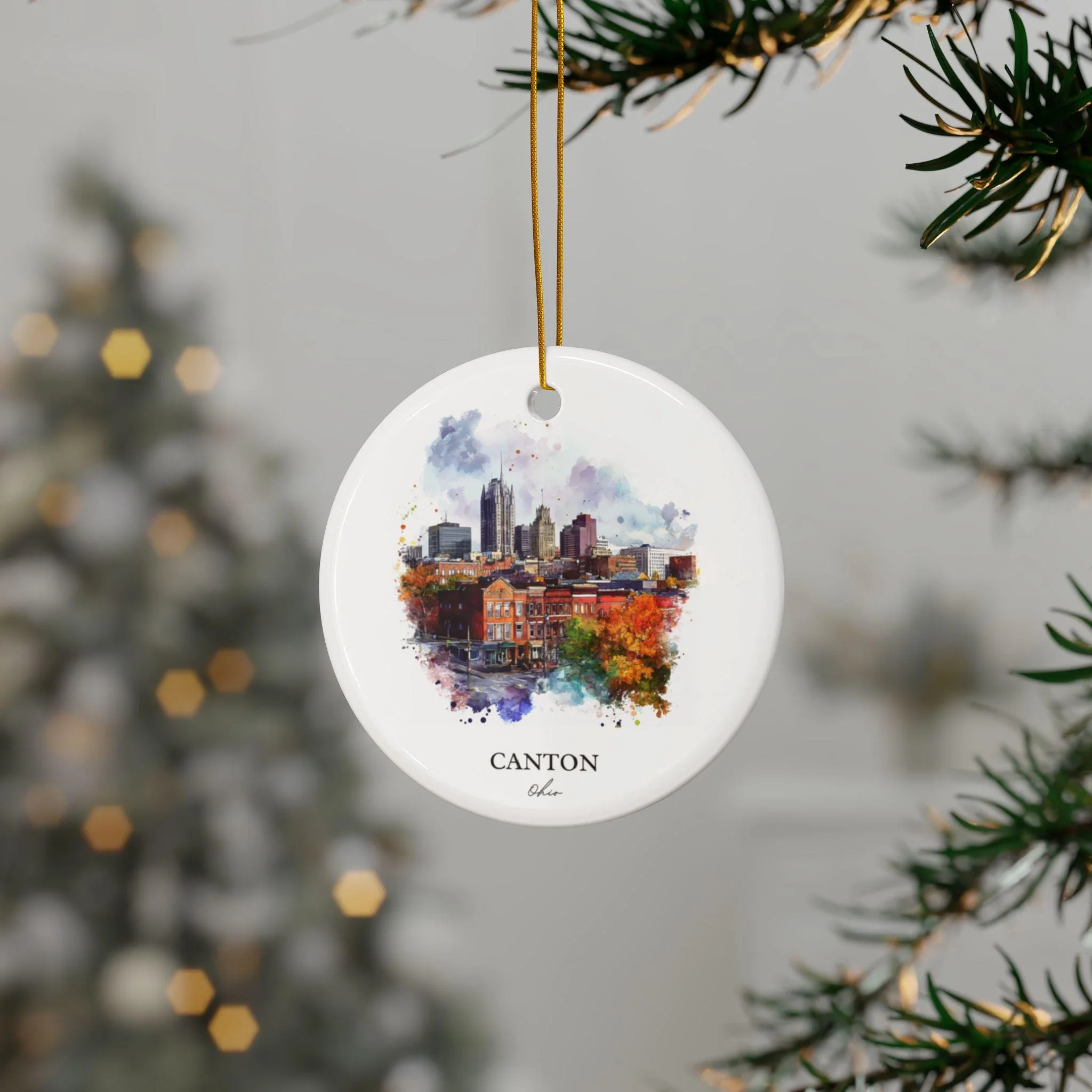 Canton Ohio Ornament: Unique Canton OH Souvenir, Ohio Xmas Decor, and Authentic Canton Ohio Gift - Image 3