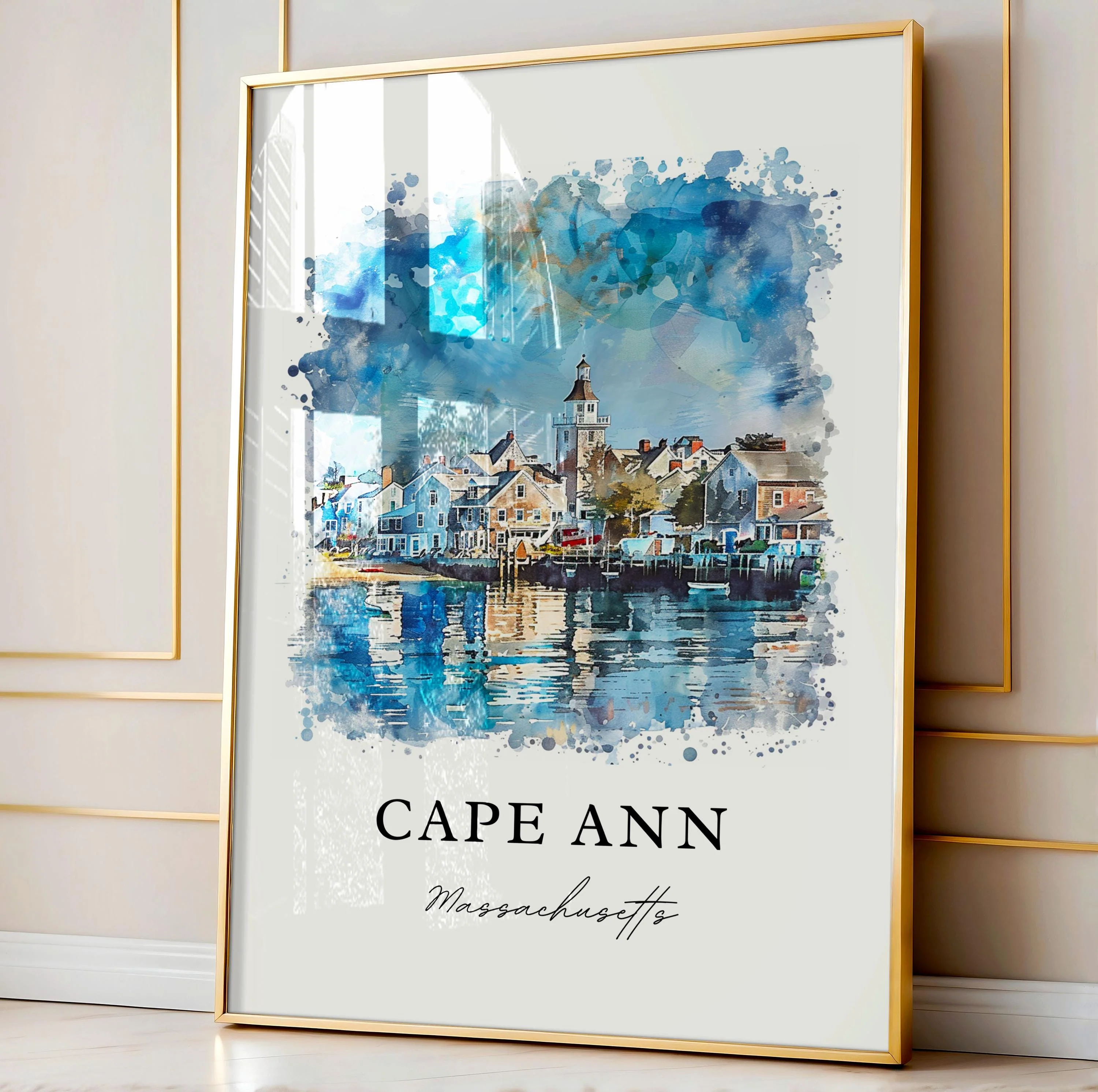 Cape Ann, Massachusetts, Massachusetts – Watercolor Art Print - Image 4