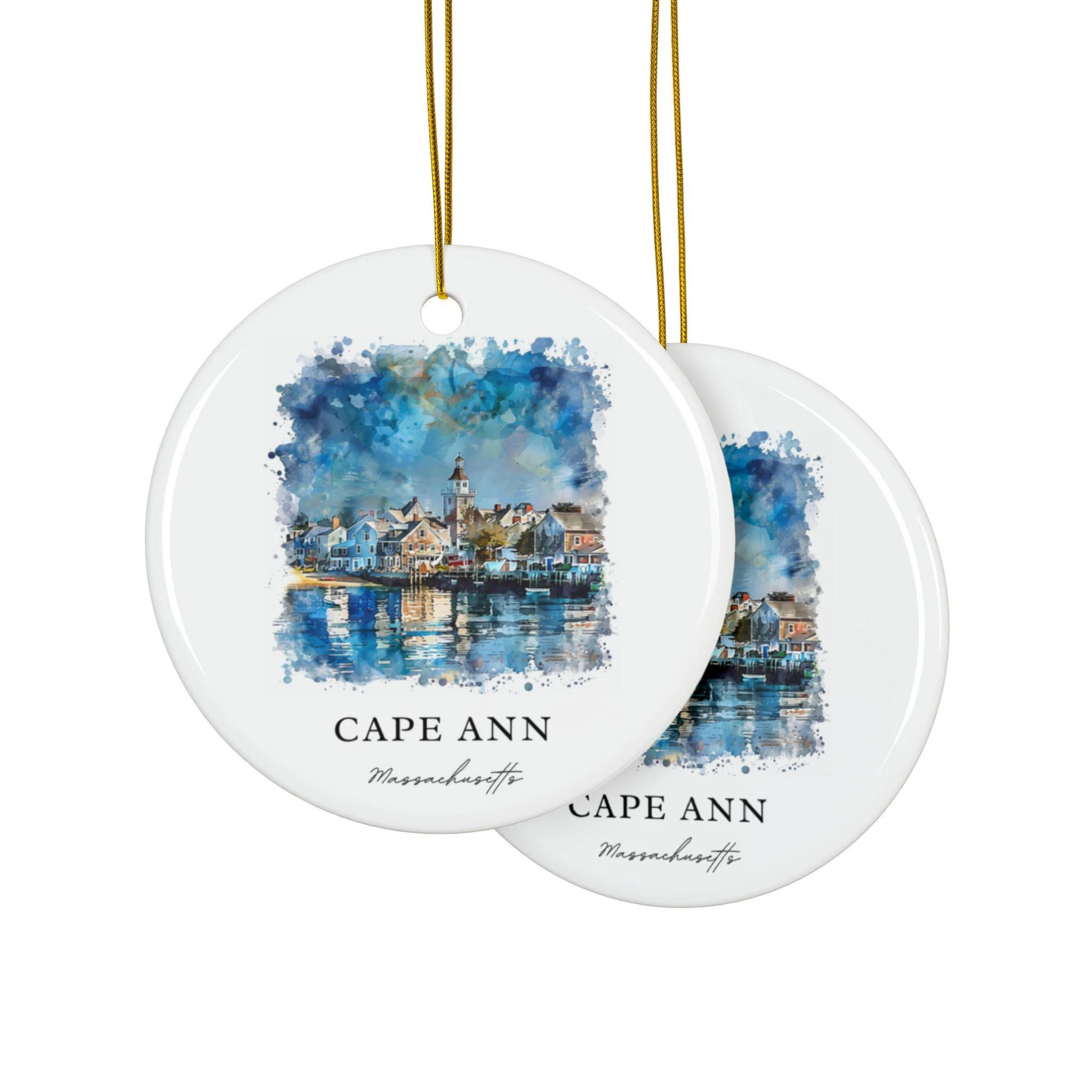 Cape Ann Ornament: Unique Cape Ann Souvenir, Massachusetts Xmas Decor, and Authentic Cape Ann MA Gift - Image 2