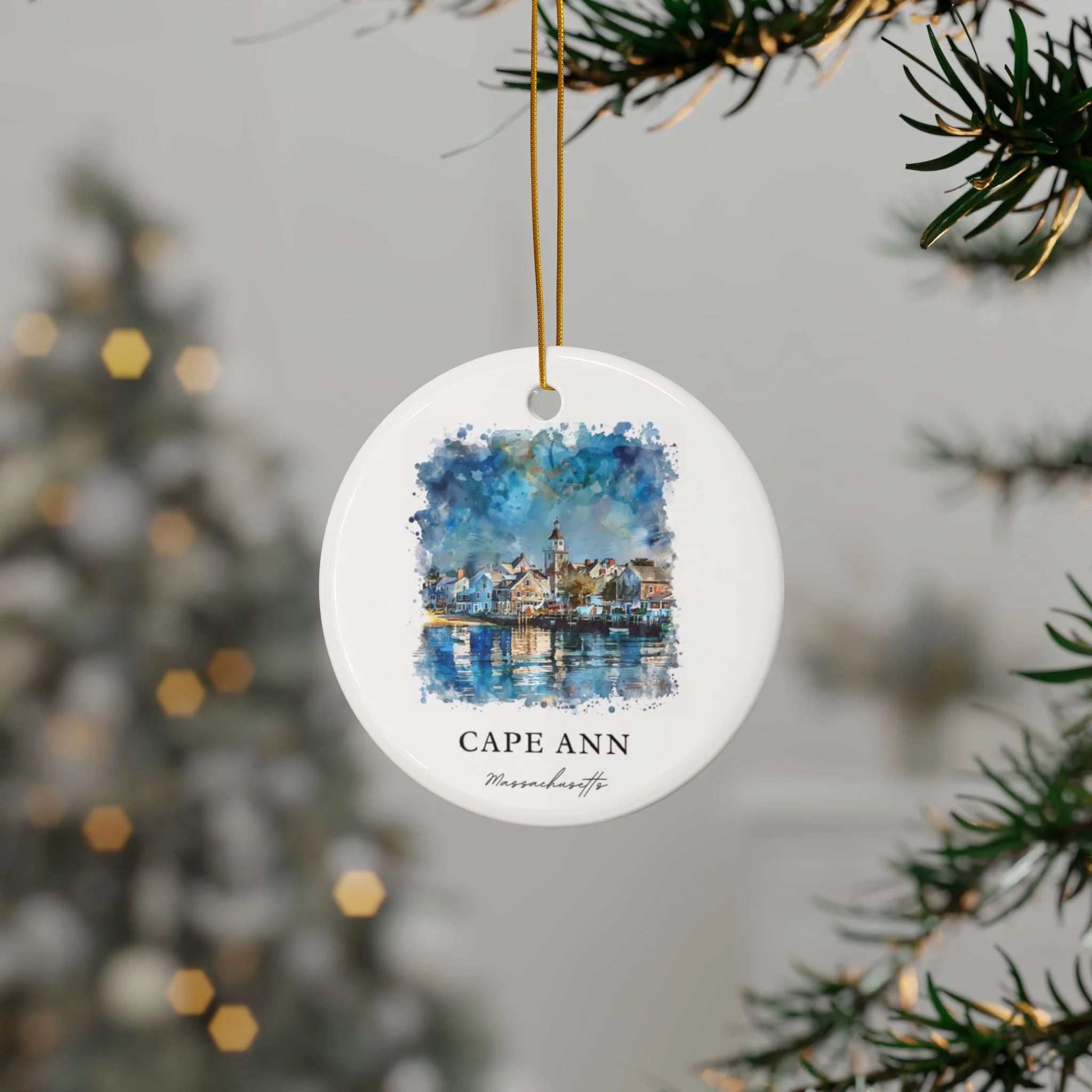 Cape Ann Ornament: Unique Cape Ann Souvenir, Massachusetts Xmas Decor, and Authentic Cape Ann MA Gift - Image 3