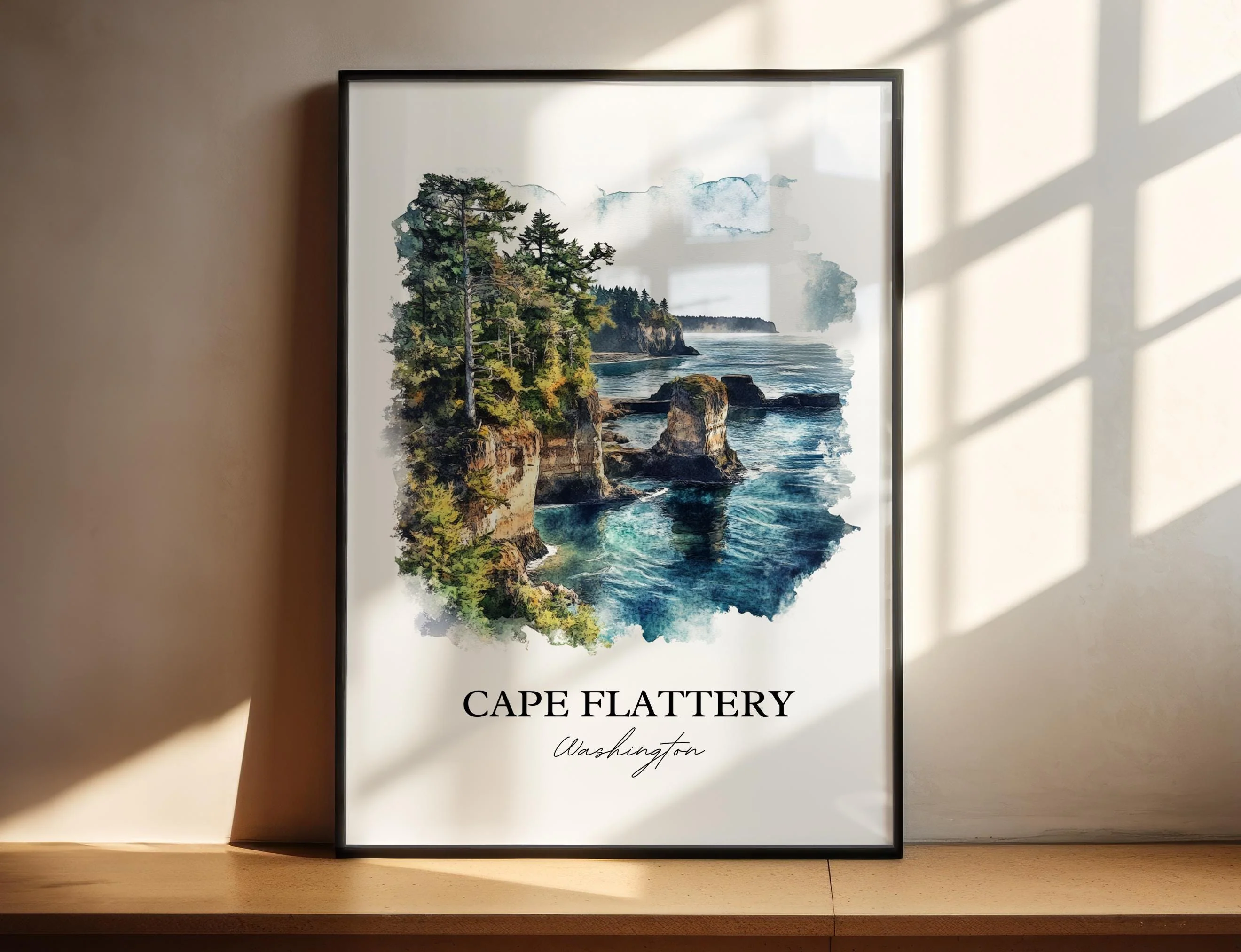Cape Flattery, USA – Watercolor Art Print