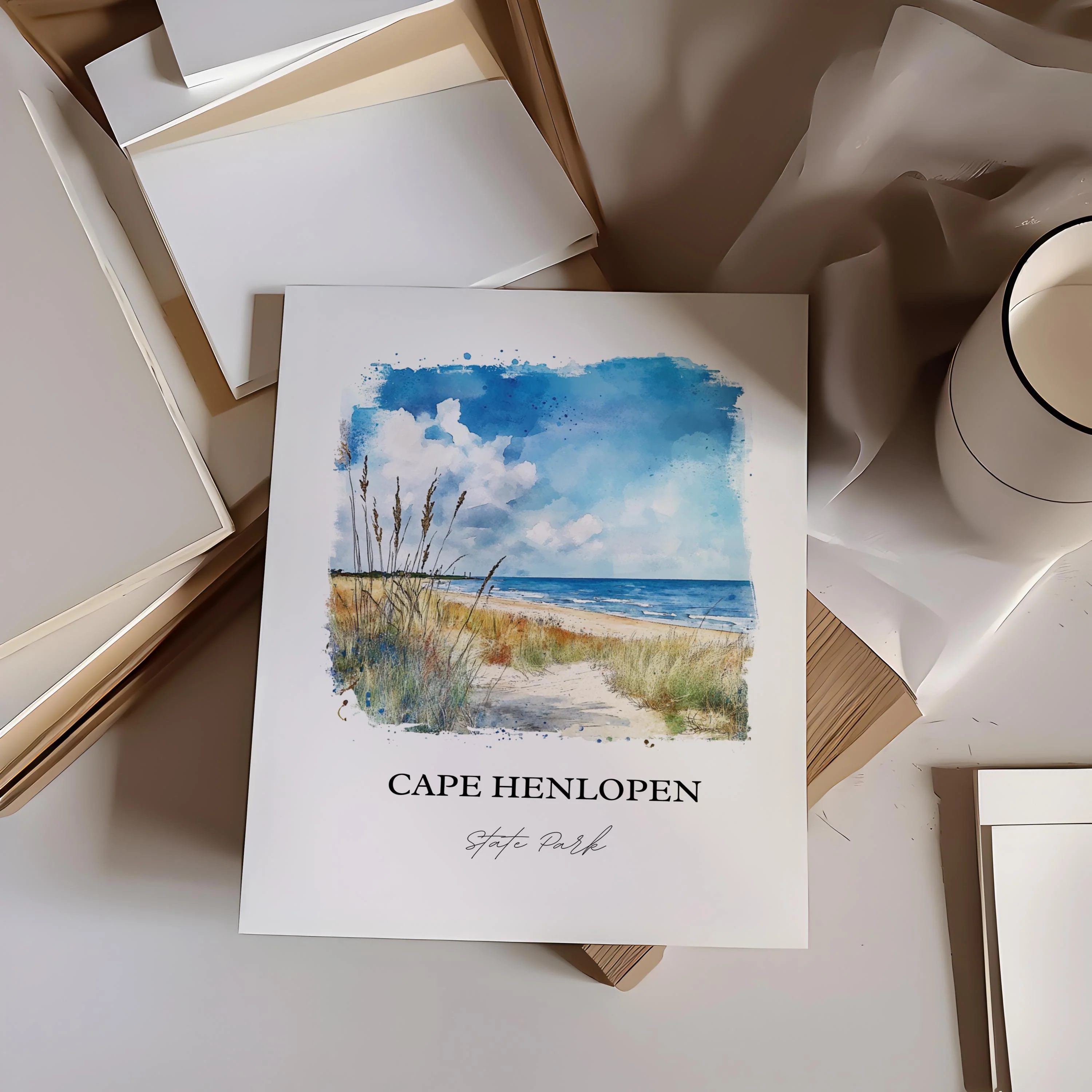 Cape Henlopen, USA – Watercolor Art Print - Image 4