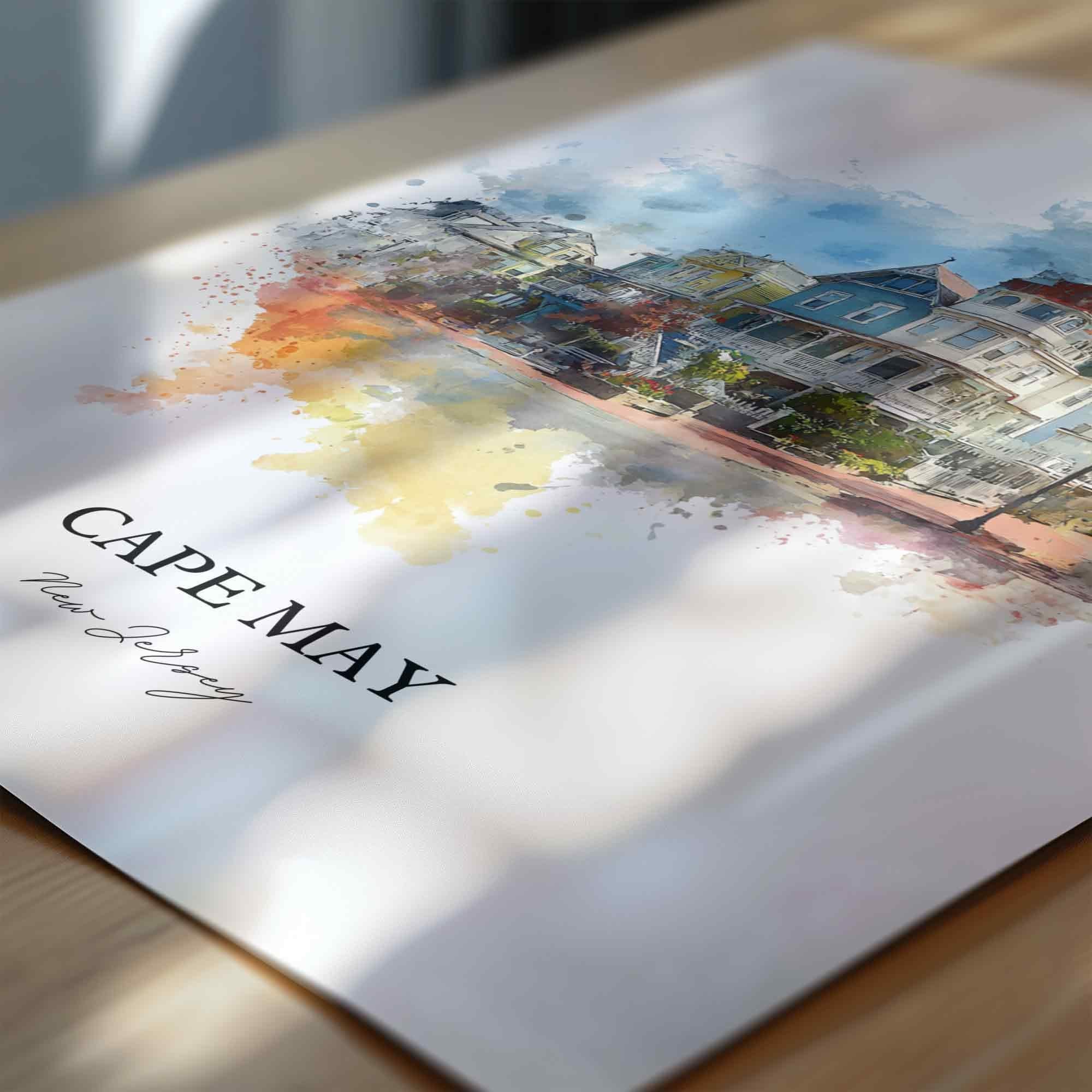 Cape May, New Jersey – Watercolor Art Print - Image 2