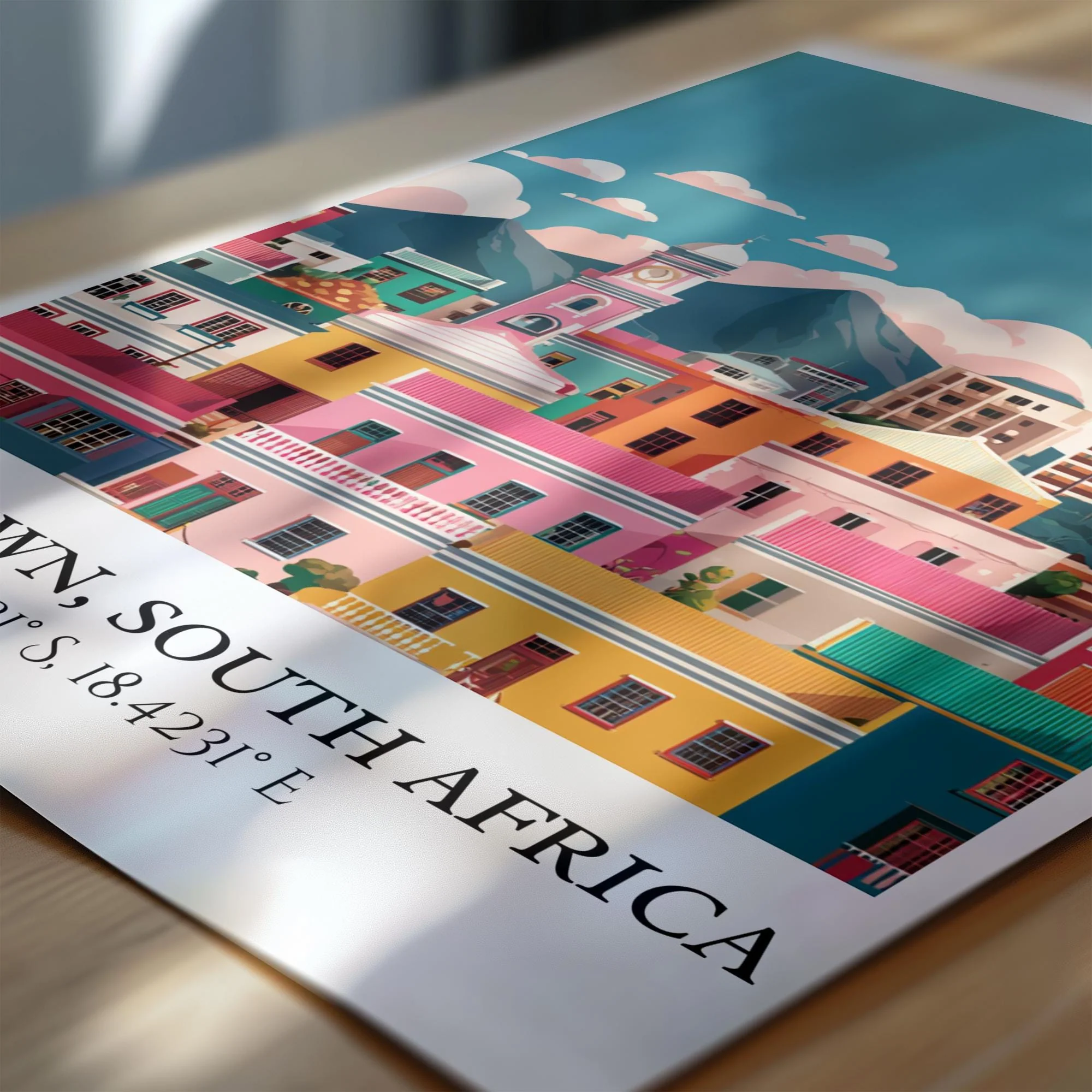 Cape Town, South Africa – Watercolor Art Print - Image 2