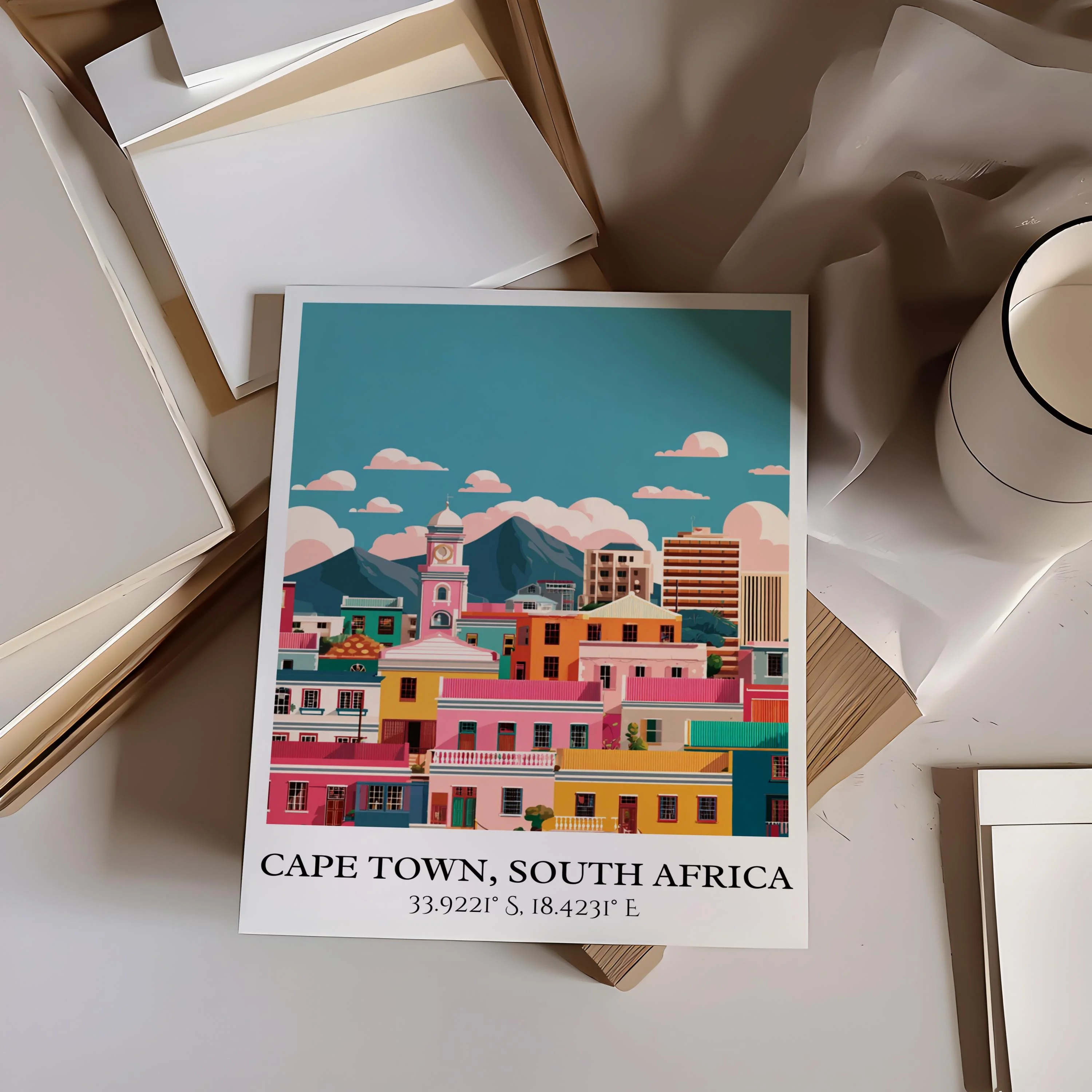 Cape Town, South Africa – Watercolor Art Print - Image 5