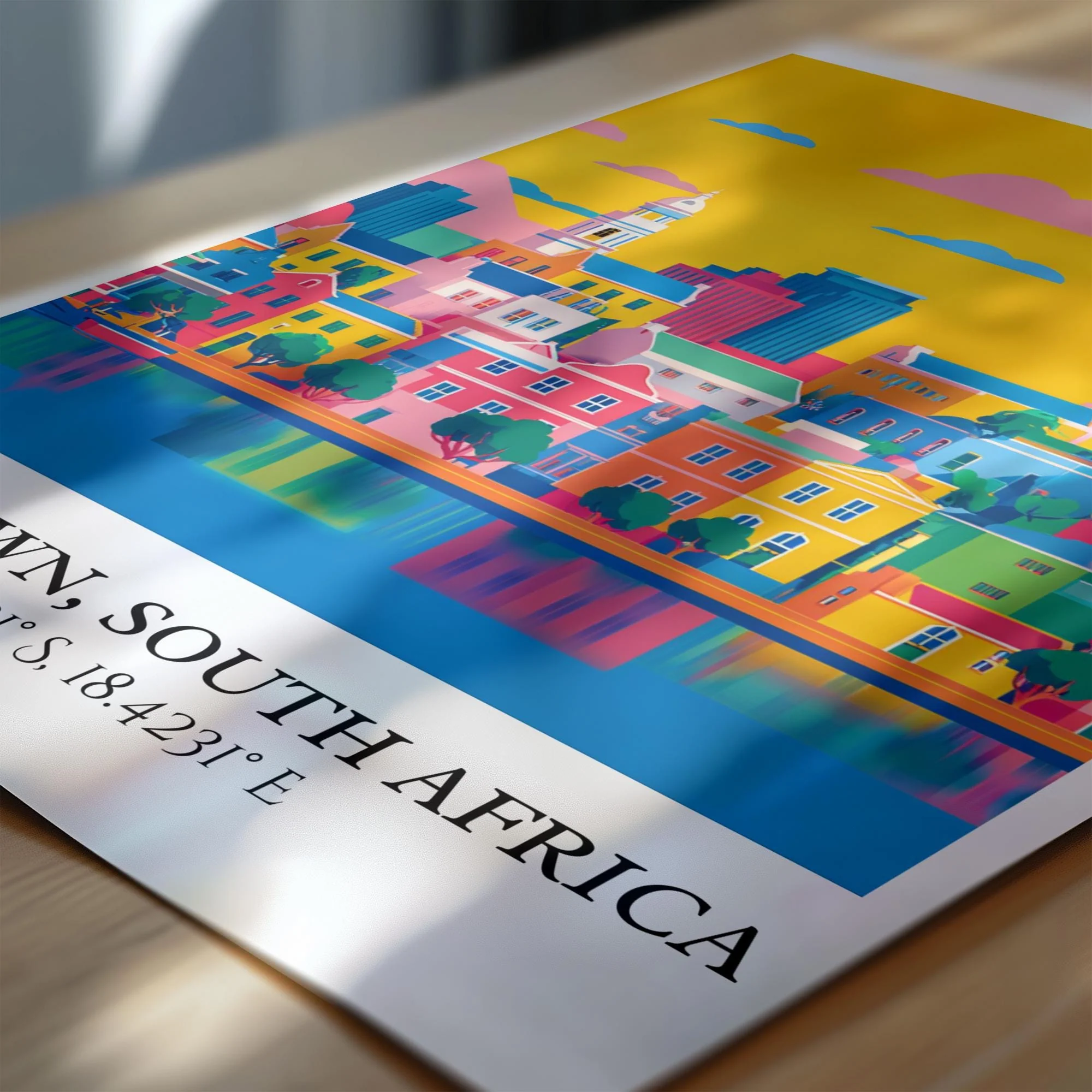Cape Town, South Africa – Watercolor Art Print - Image 2