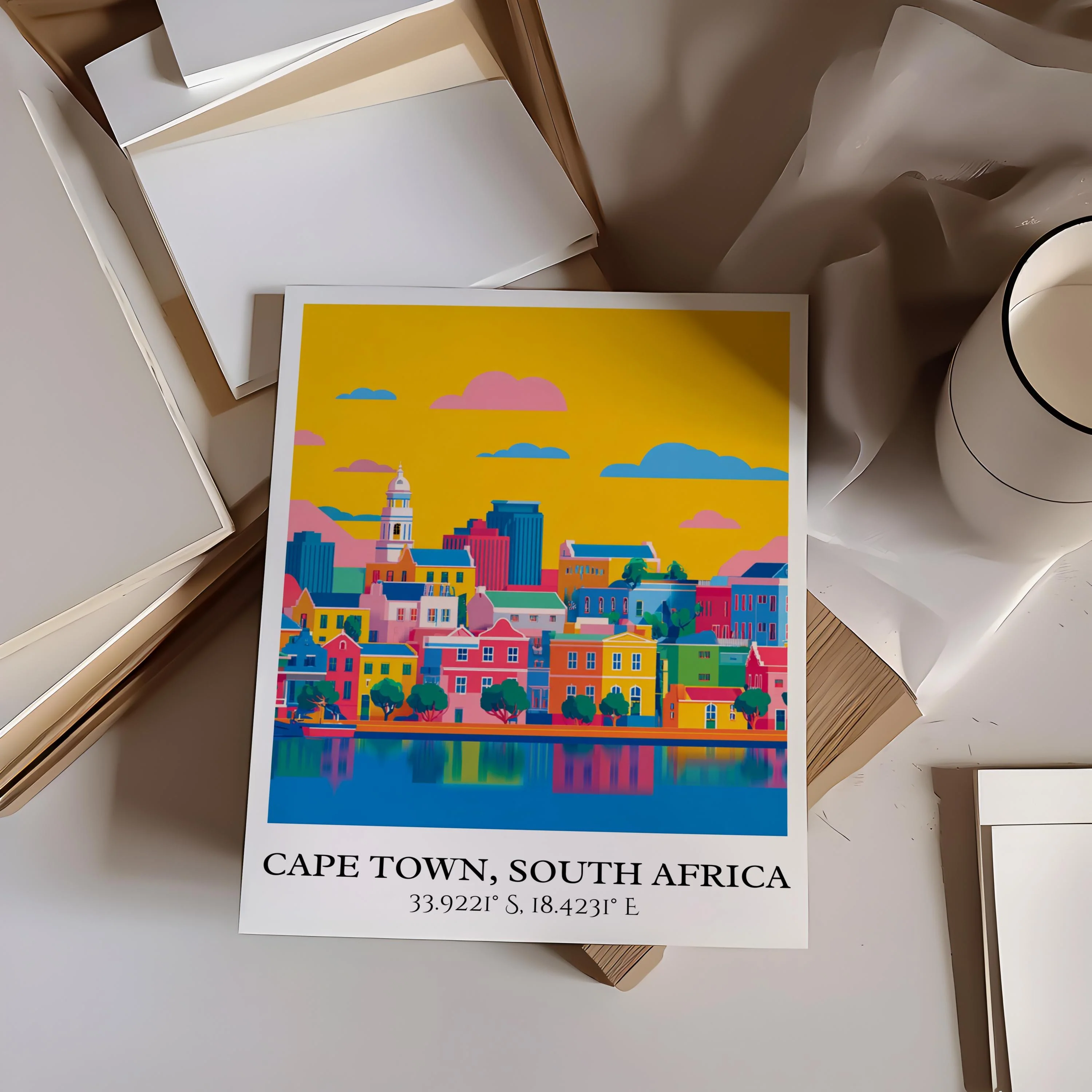 Cape Town, South Africa – Watercolor Art Print - Image 4