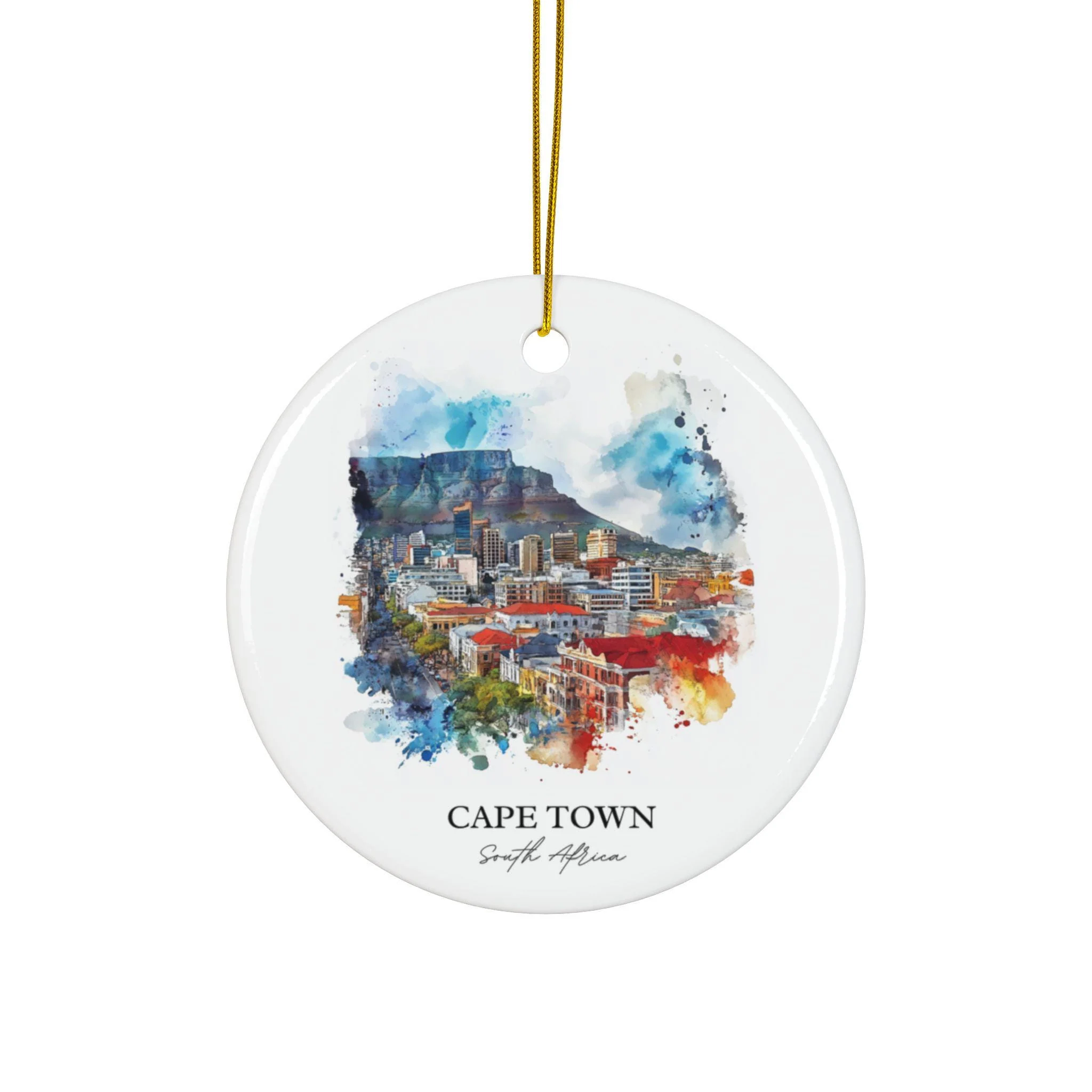 Cape Town SA Ornament: Unique Cape Town Souvenir, Cape Town Xmas Decor, and Authentic South Africa Gift