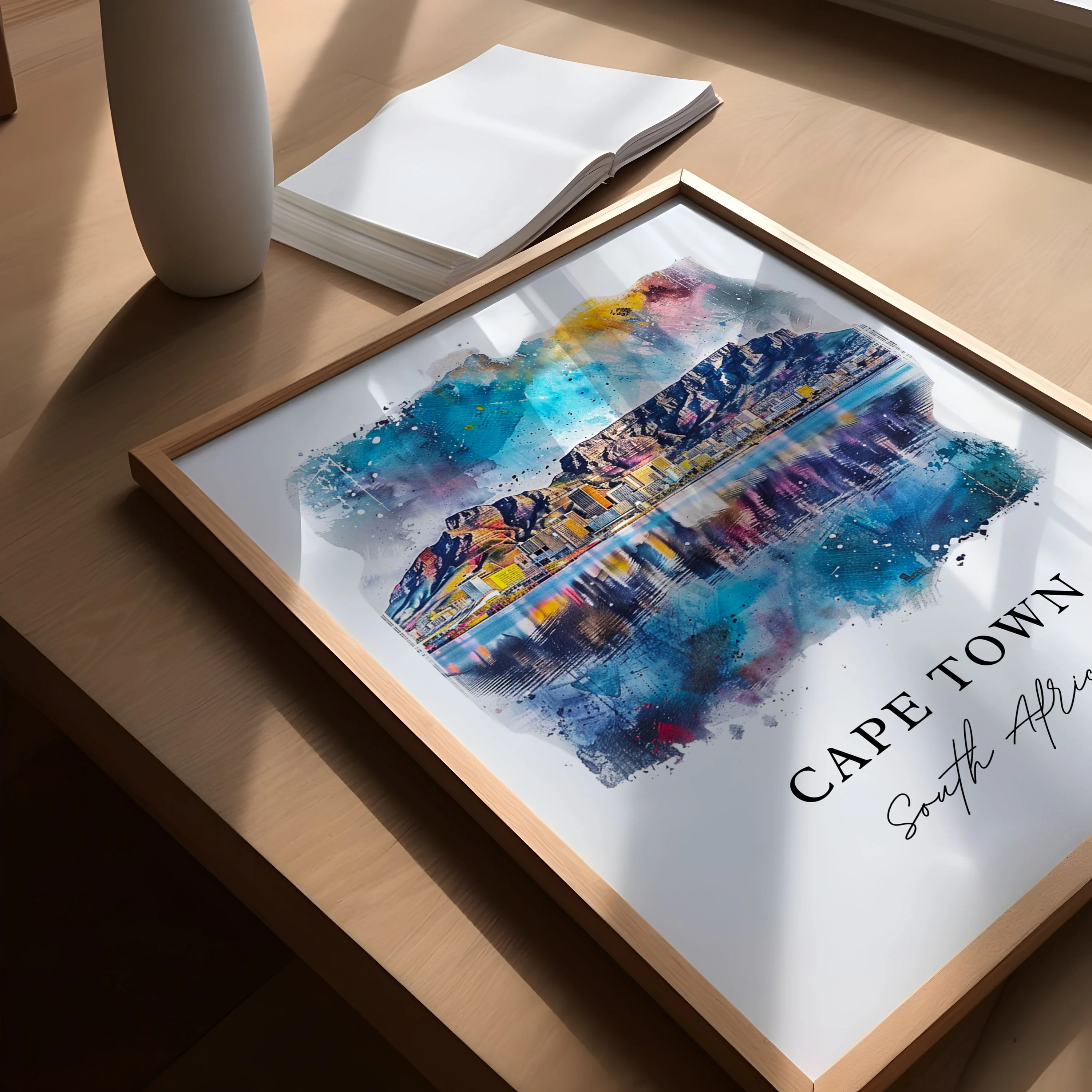 Cape Town, South Africa – Watercolor Art Print - Image 3