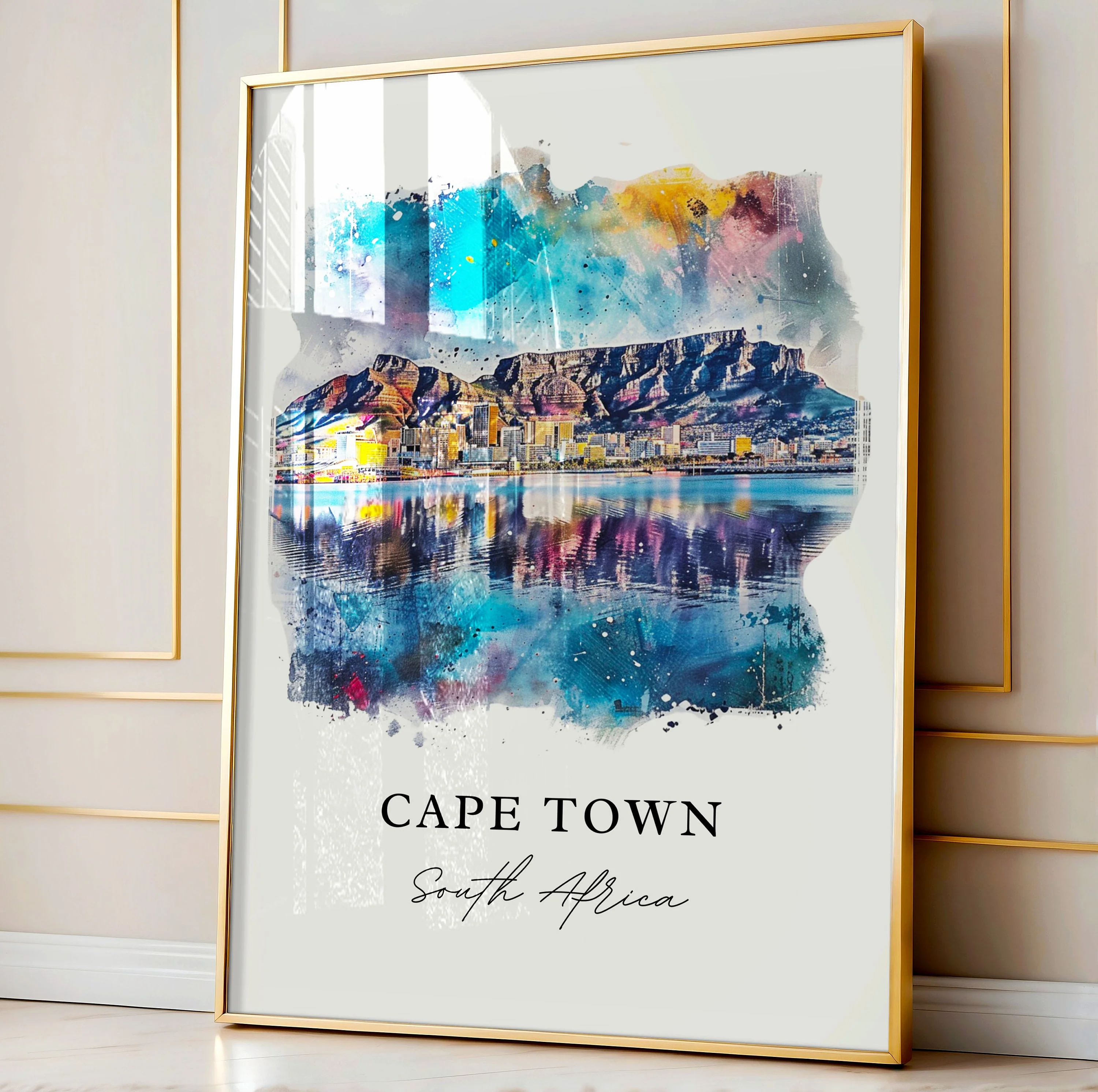 Cape Town, South Africa – Watercolor Art Print - Image 4