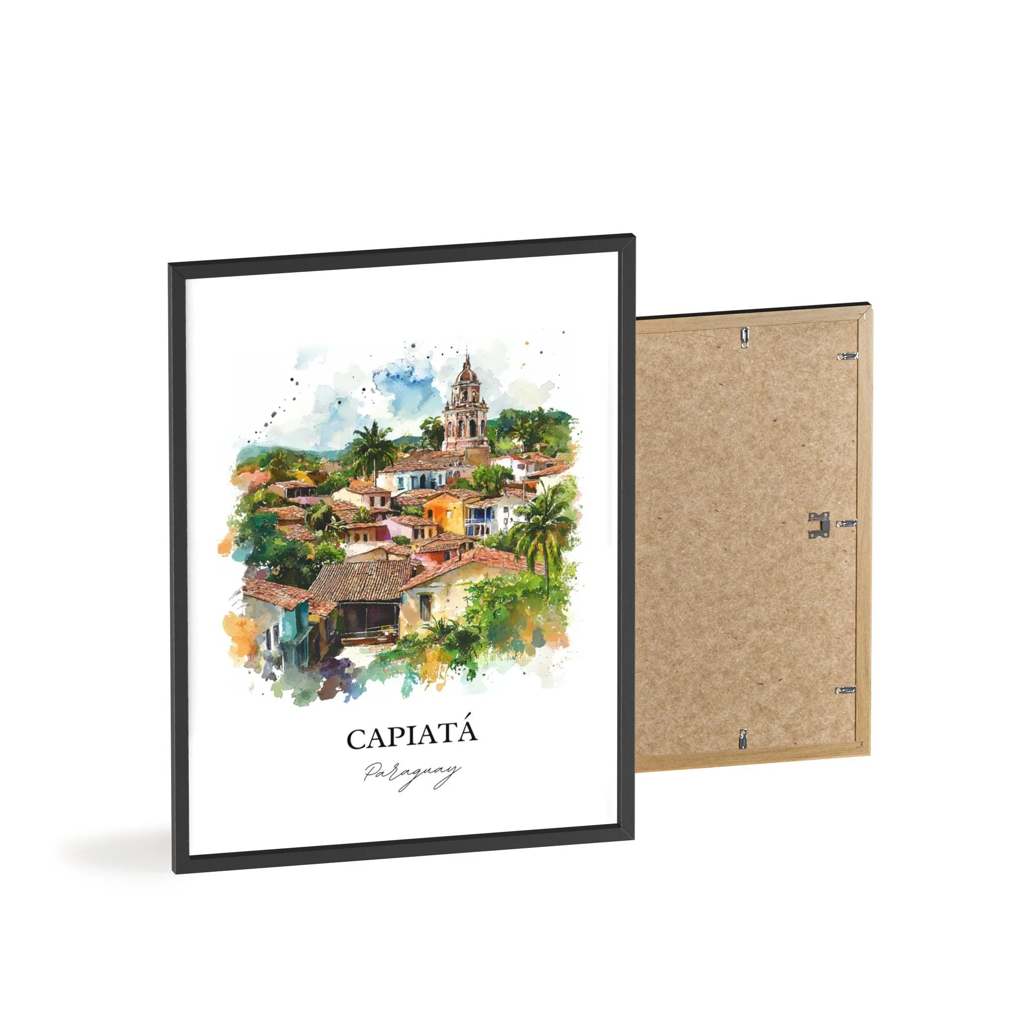 Capiatá, Paraguay – Watercolor Art Print - Image 8