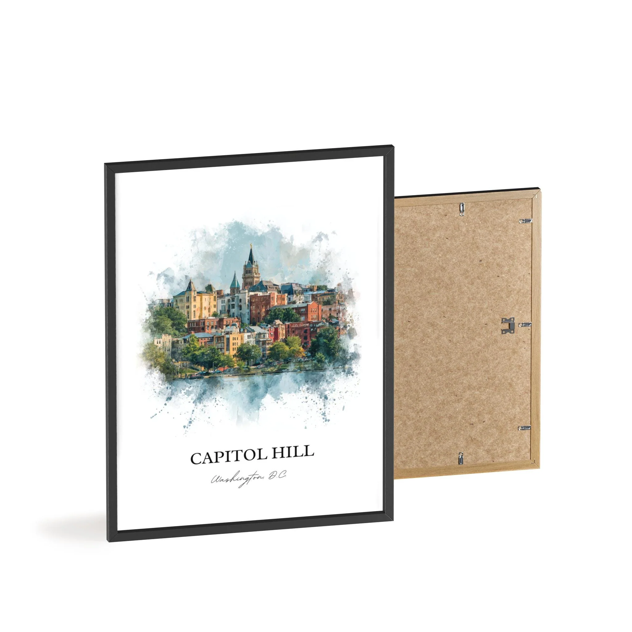 Capitol Hill, Washington DC – Watercolor Art Print - Image 10