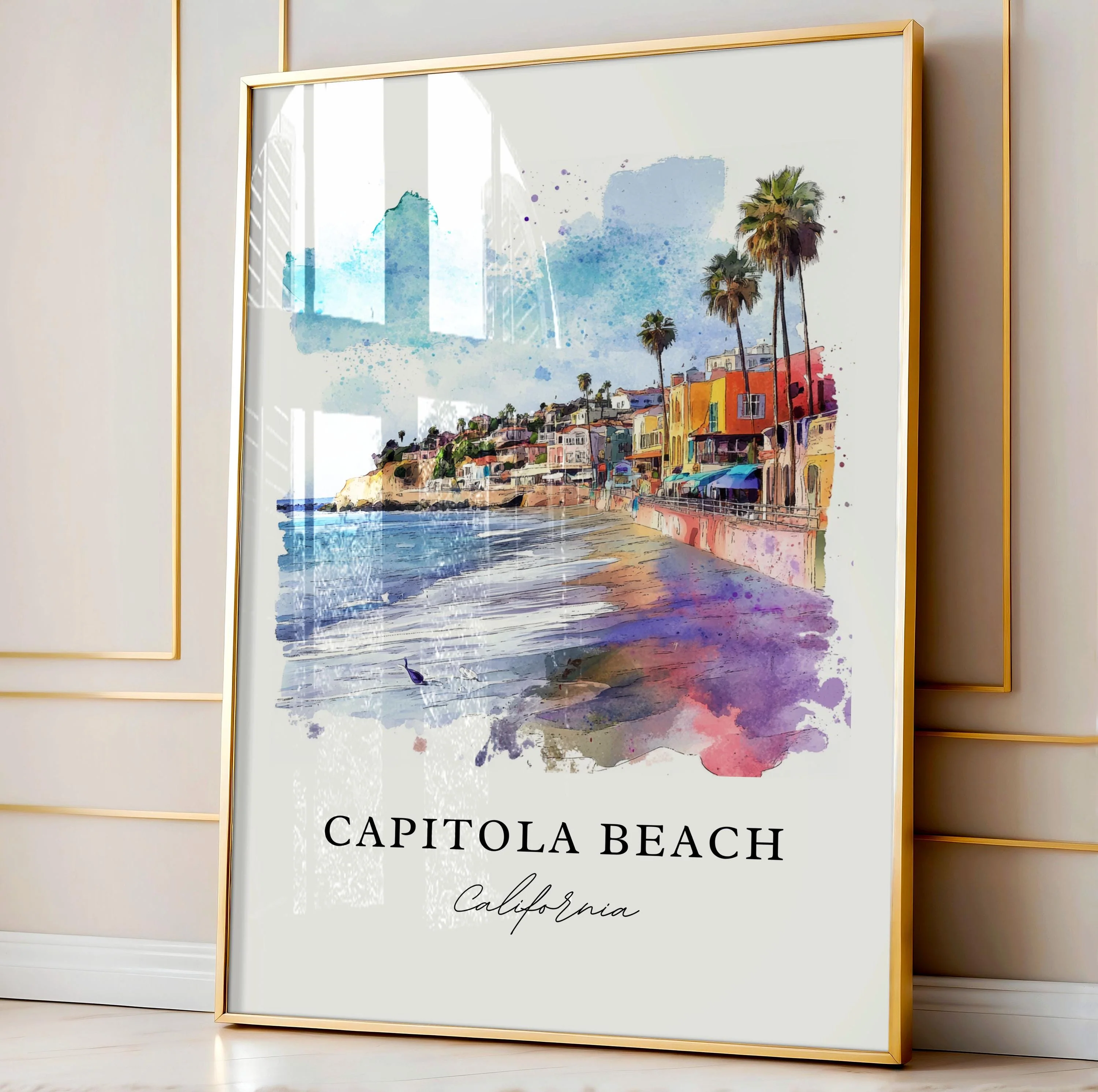 Capitola, California – Watercolor Art Print - Image 5
