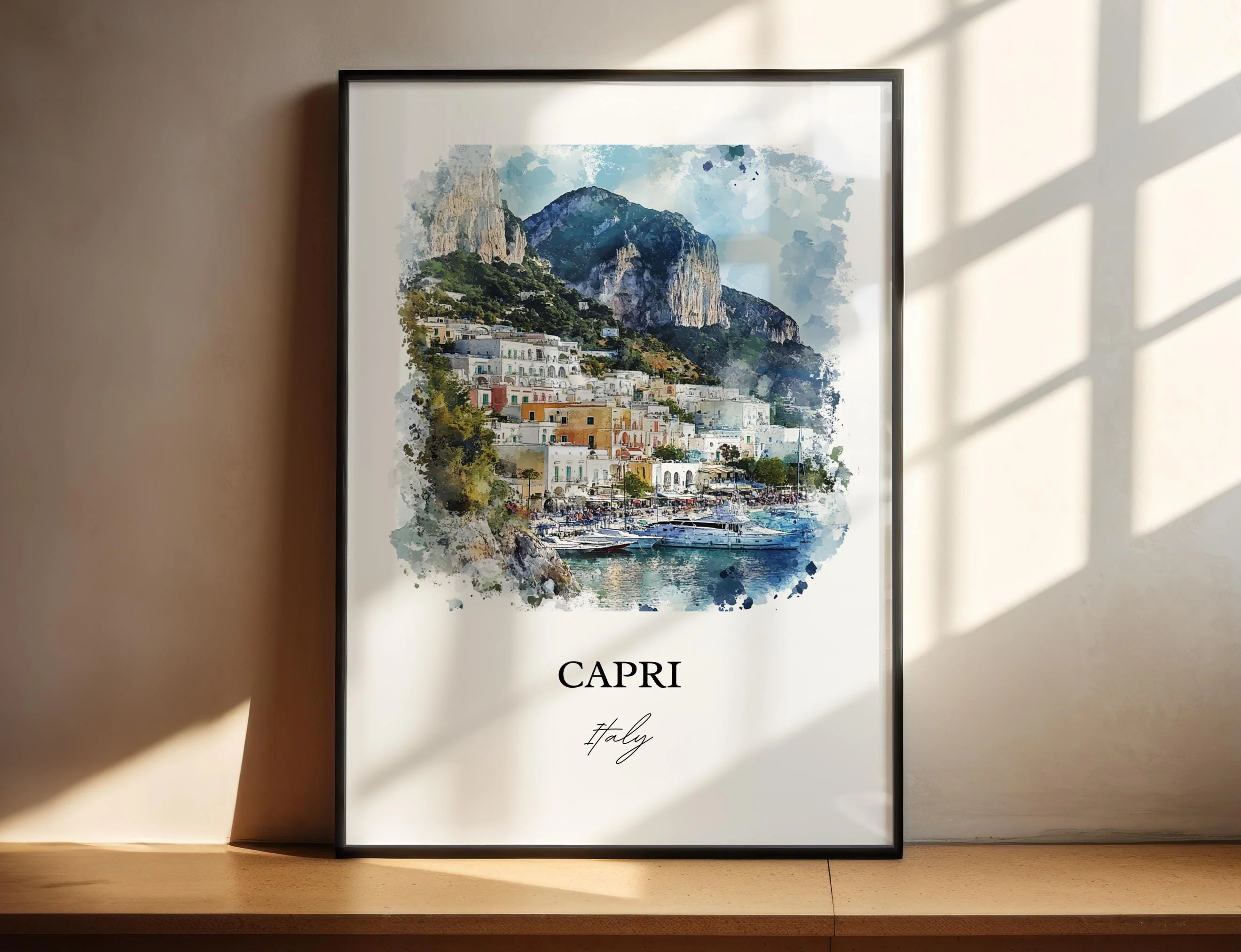 Capri, Italy – Watercolor Art Print