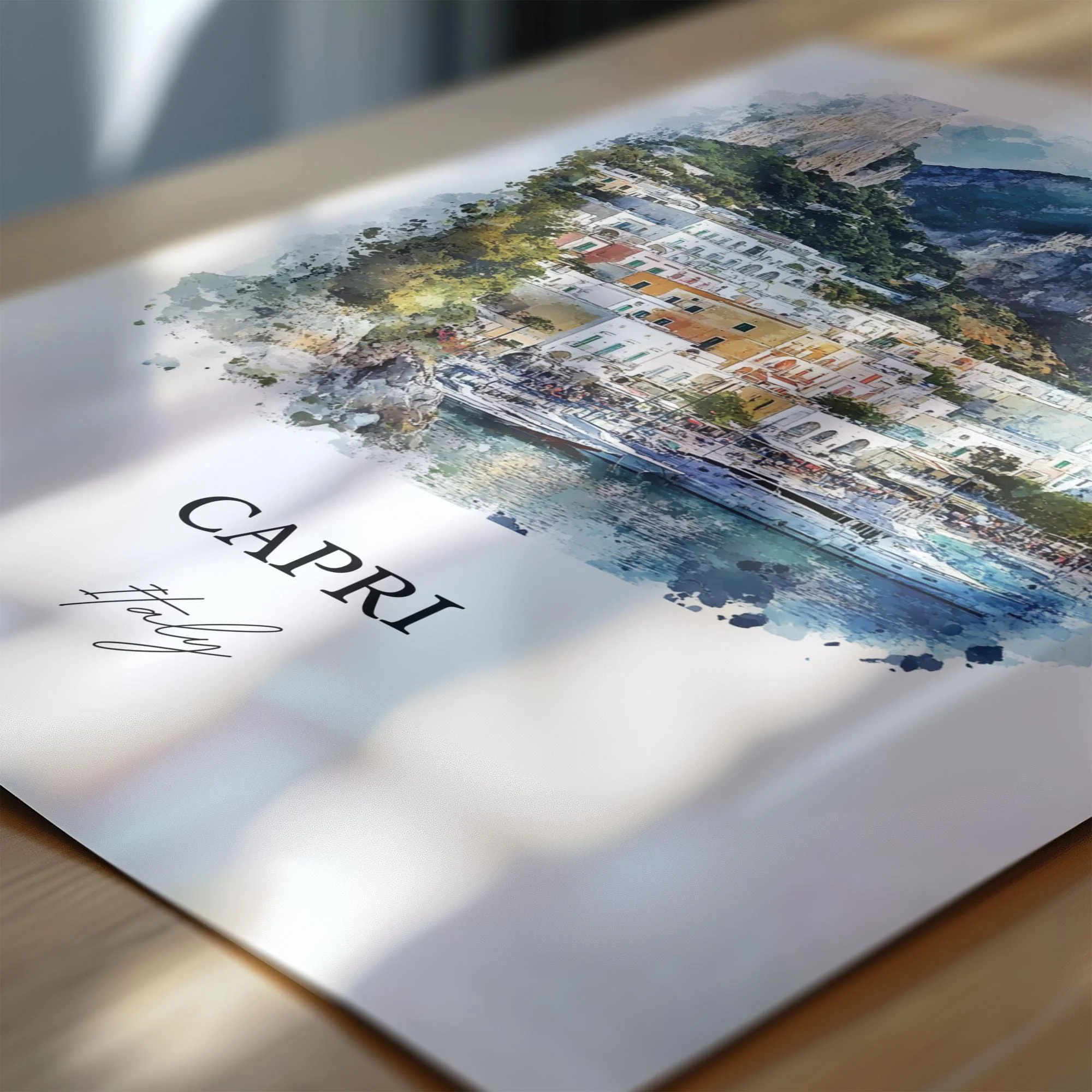 Capri, Italy – Watercolor Art Print - Image 2