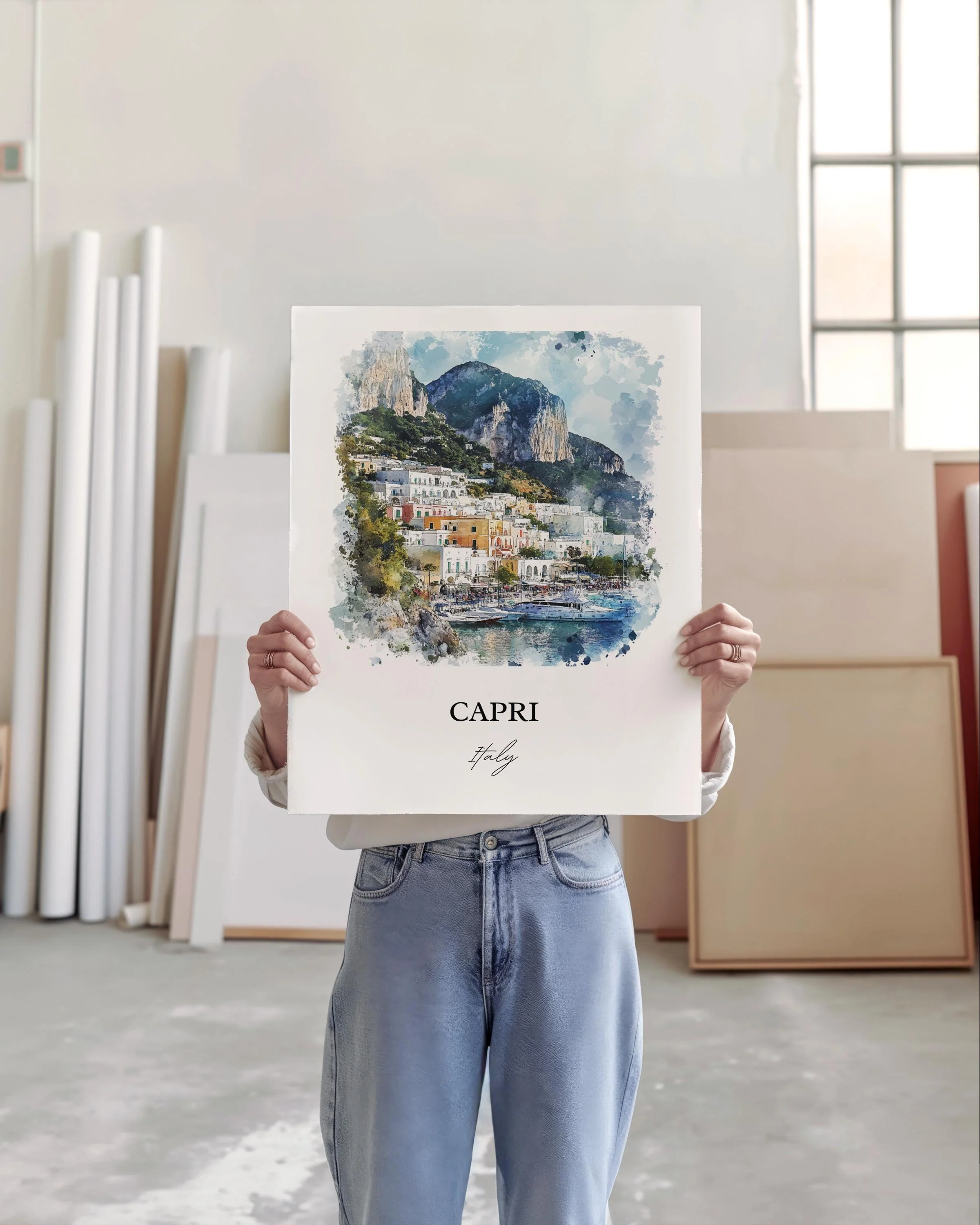 Capri, Italy – Watercolor Art Print - Image 6