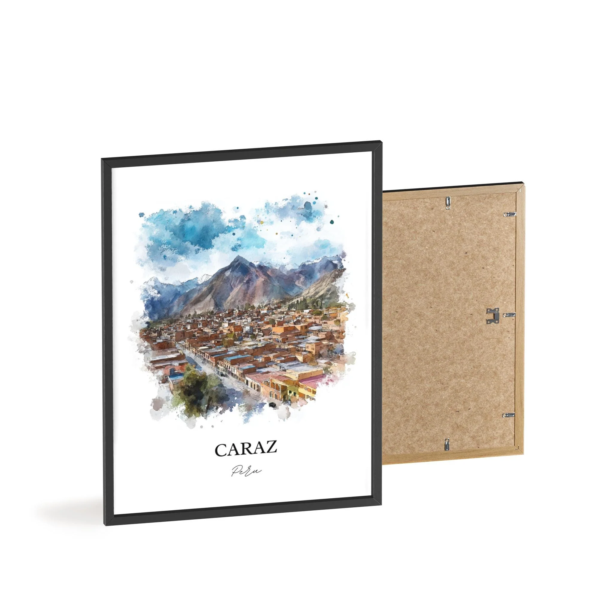 Caraz, Peru – Huaylas Region Watercolor Art Print - Image 8