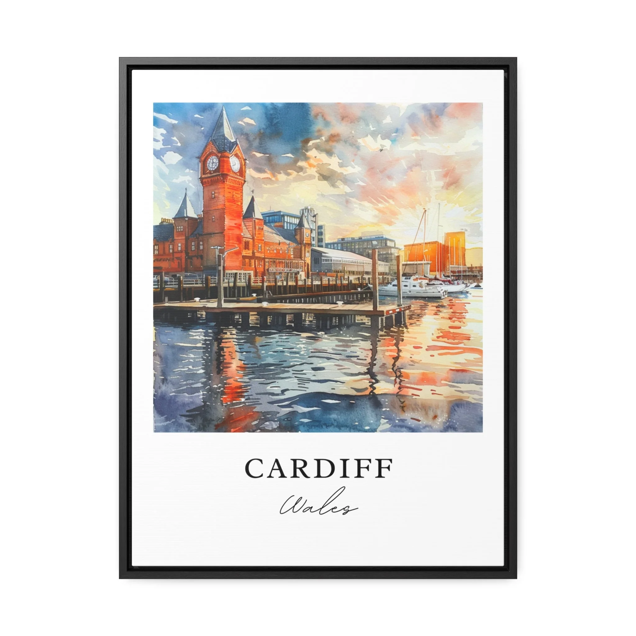 Cardiff, UK – Watercolor Art Print - Image 5