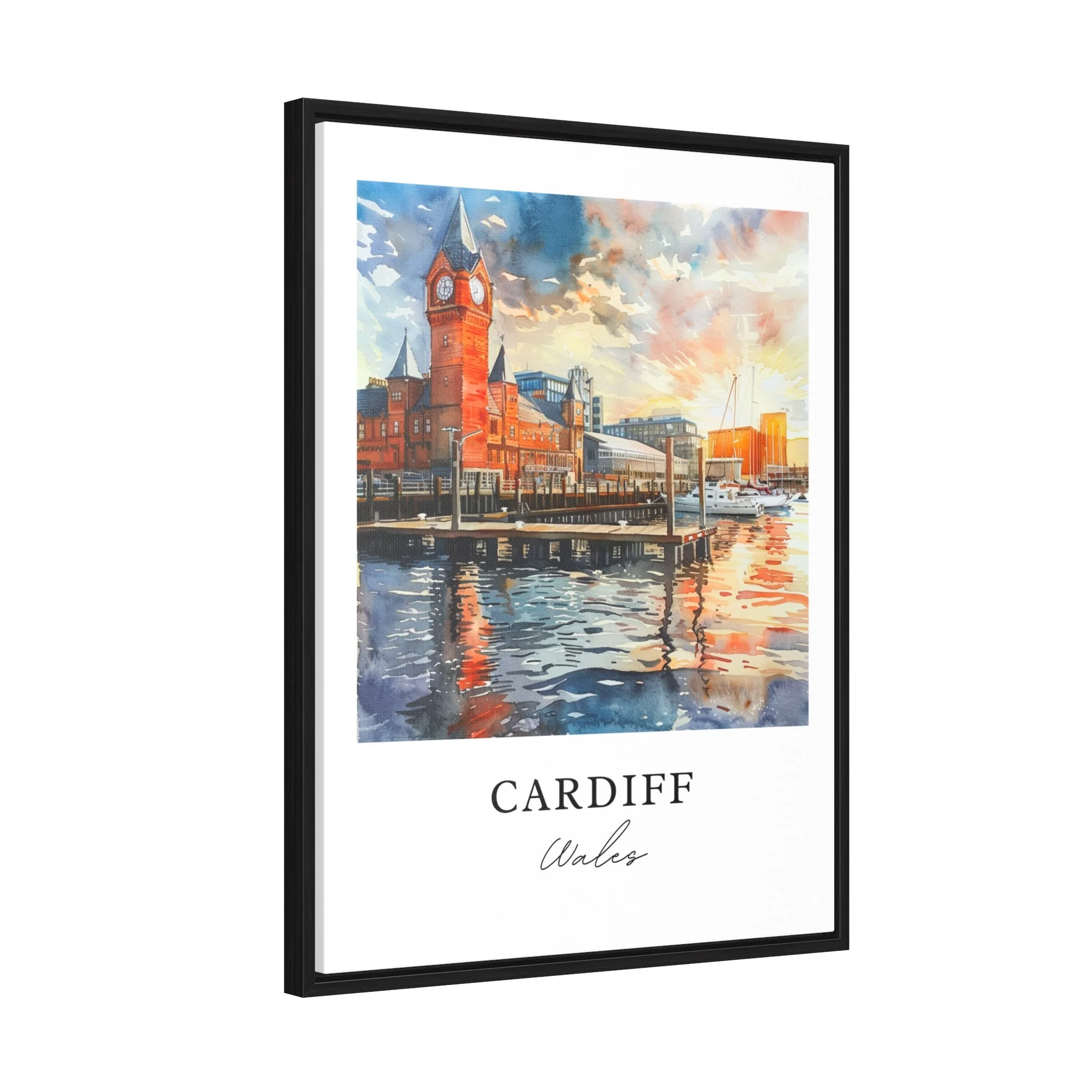 Cardiff, UK – Watercolor Art Print - Image 6