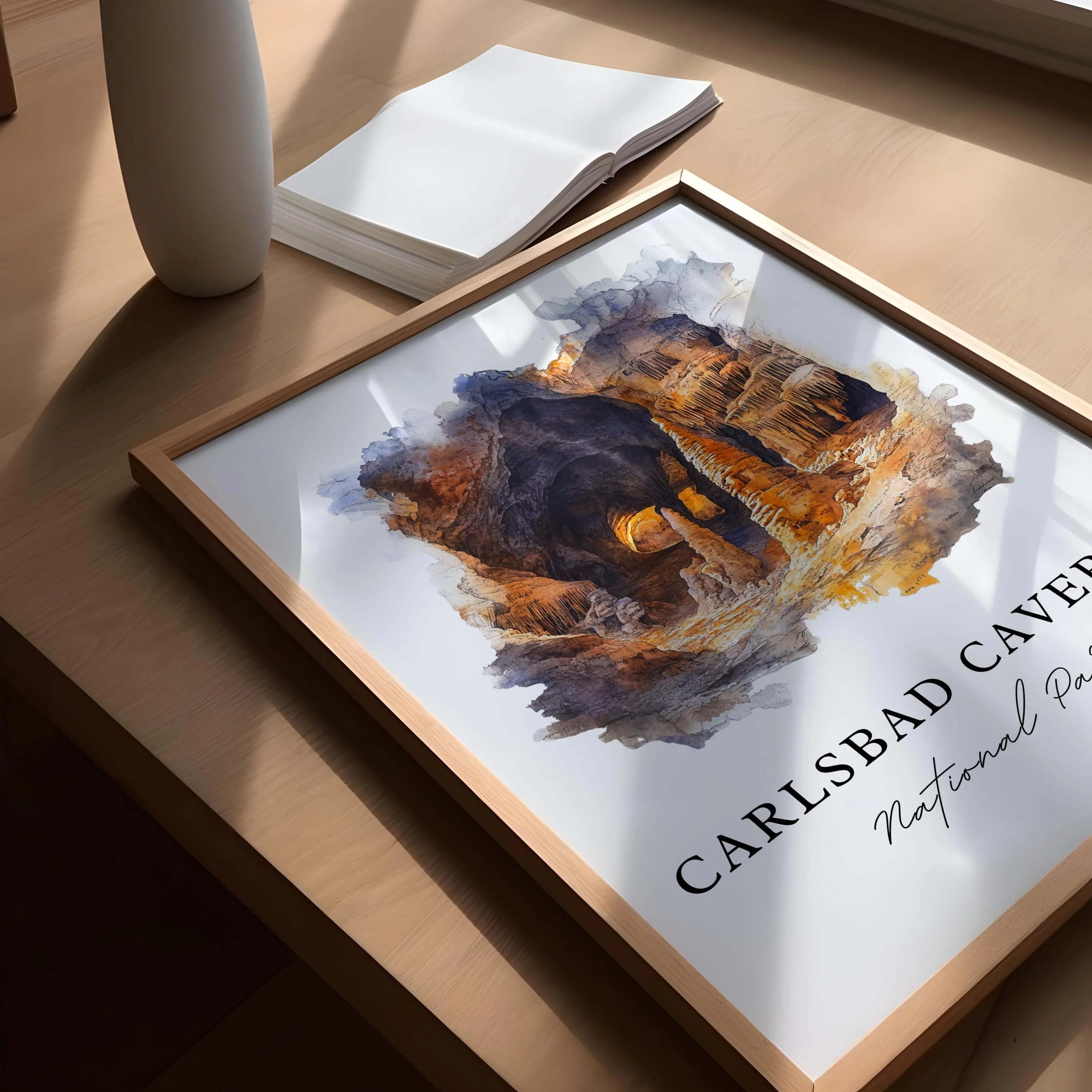 Carlsbad Caverns, USA – Watercolor Art Print - Image 3