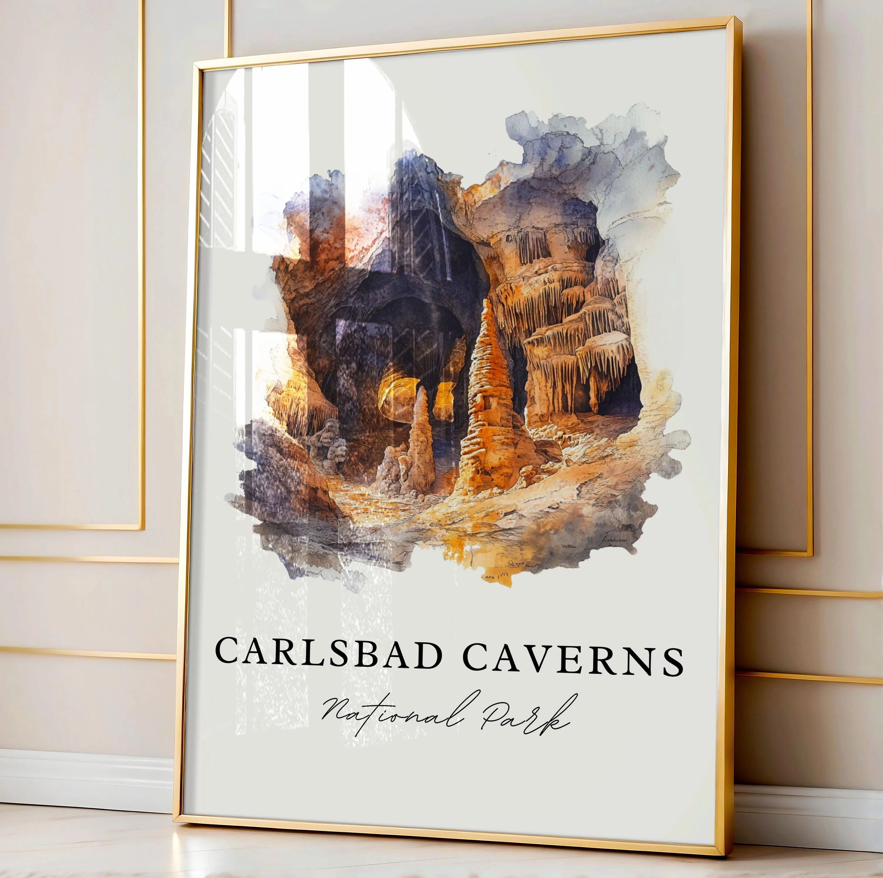 Carlsbad Caverns, USA – Watercolor Art Print - Image 4