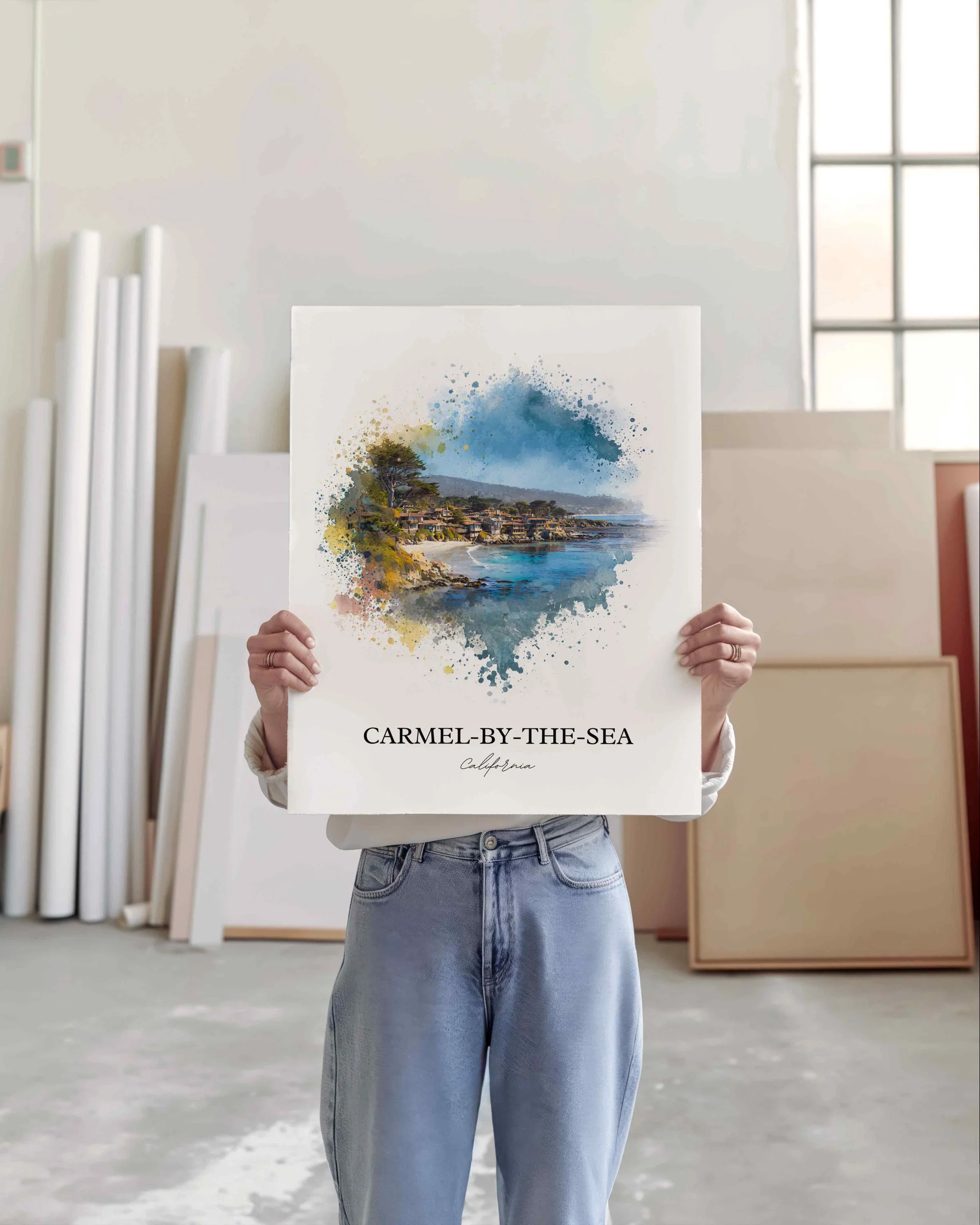 Carmel-by-the-Sea, CA – Watercolor Art Print - Image 3