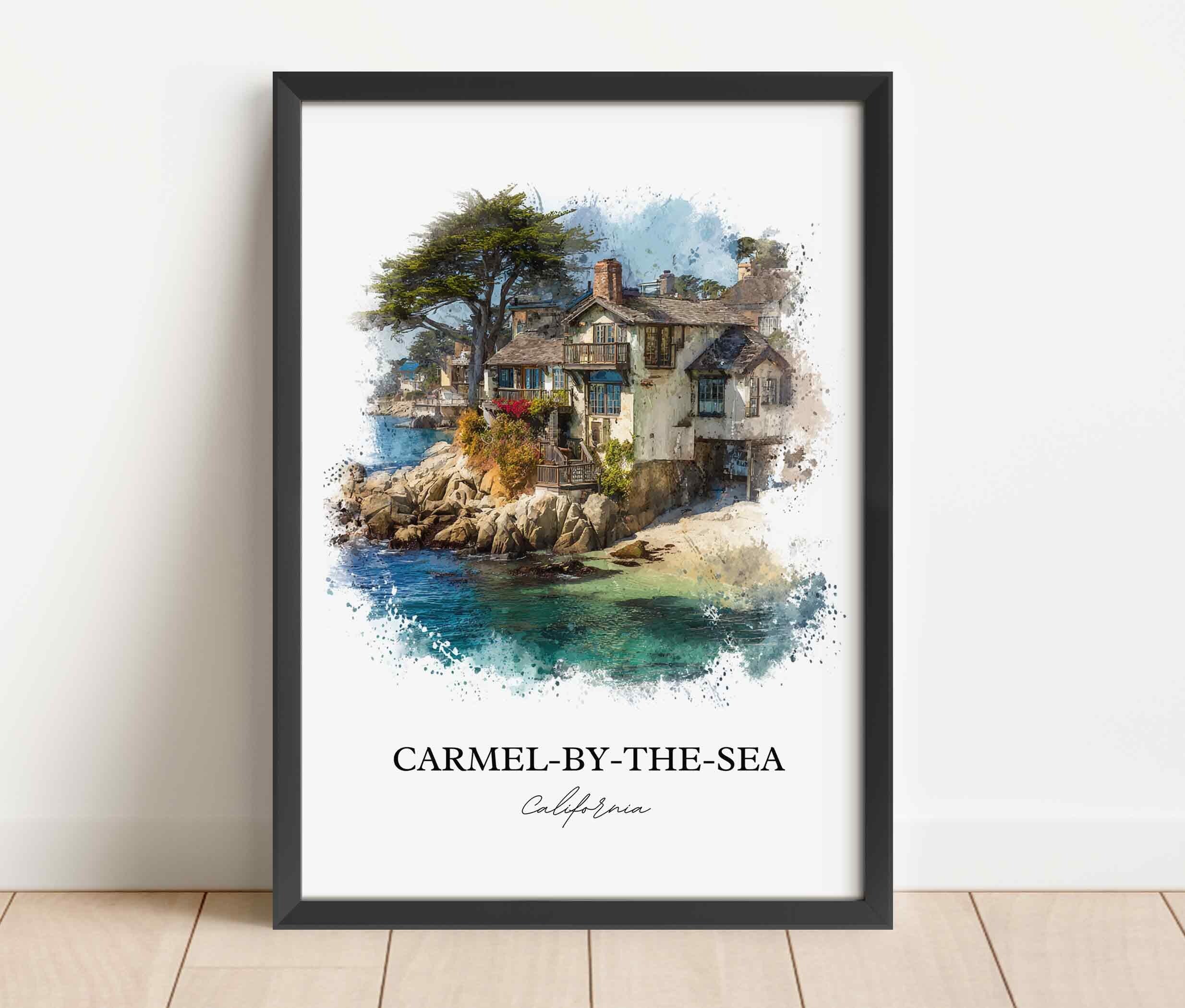 Carmel-by-the-Sea, California – Watercolor Art Print - Image 8