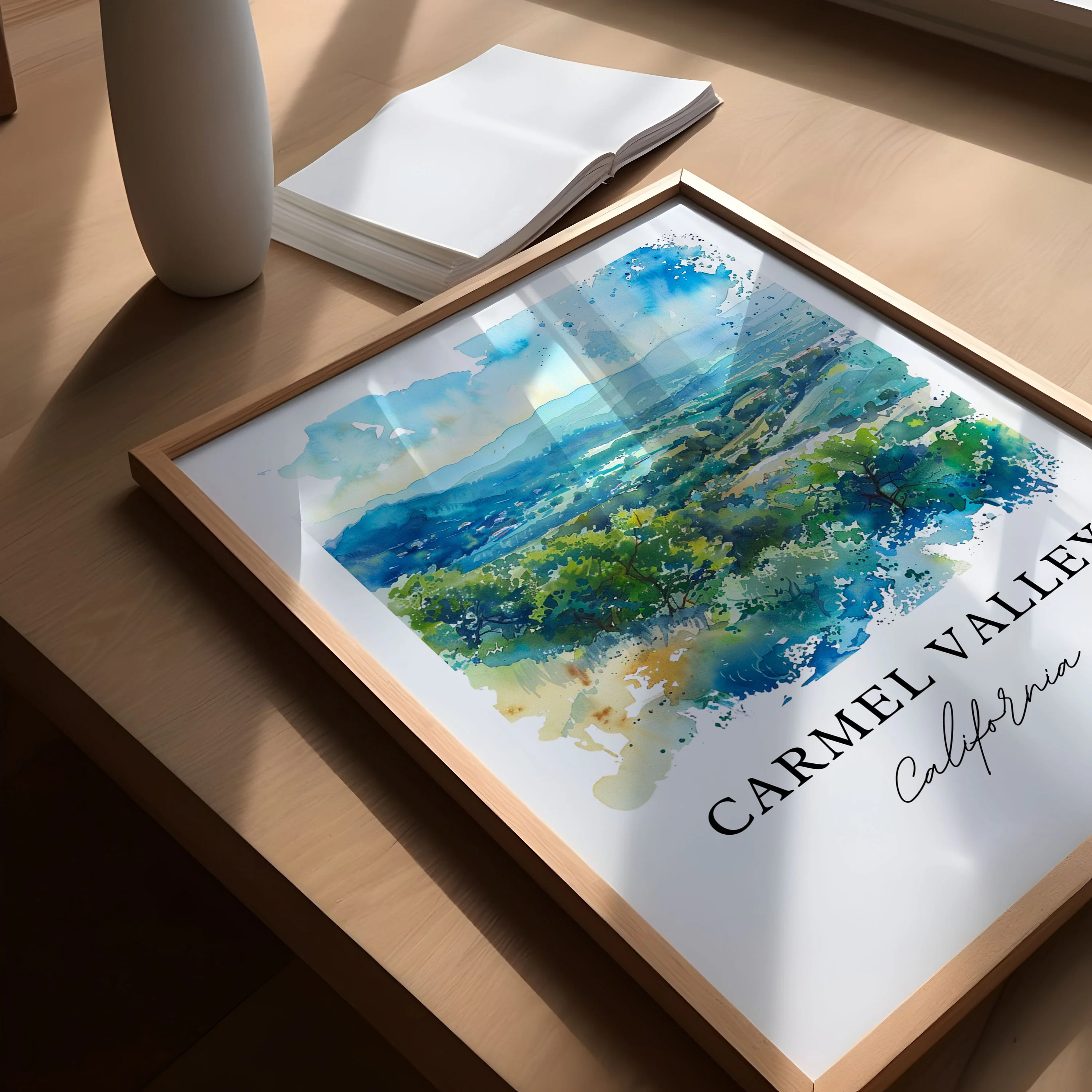 Carmel Valley, California – Watercolor Art Print - Image 2