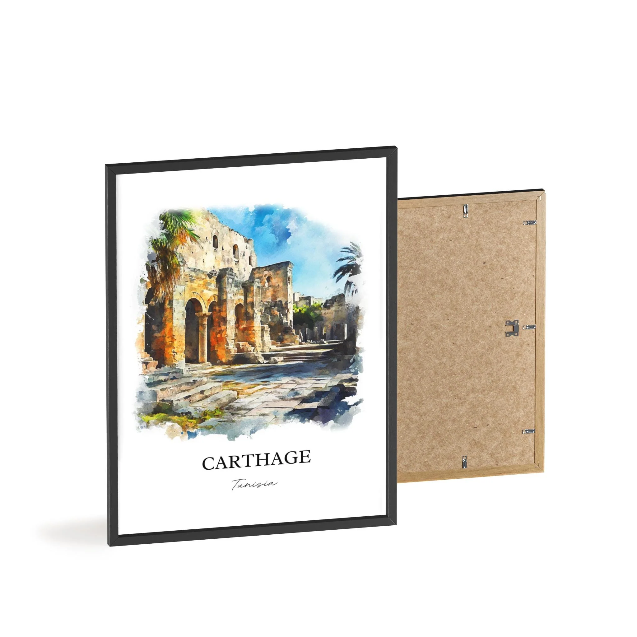 Carthage, Tunisia – Watercolor Art Print - Image 8