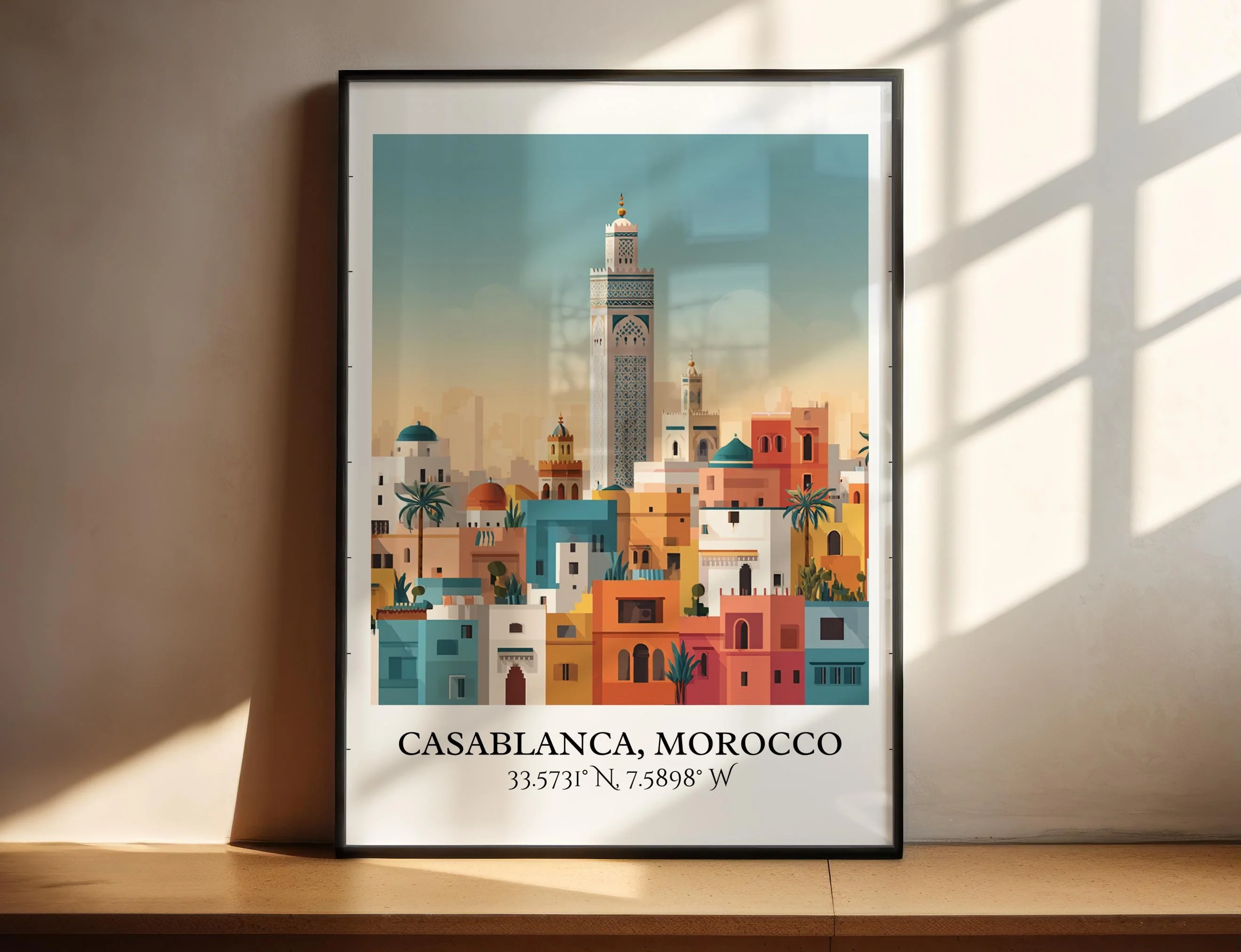 Casablanca, Morocco – Watercolor Art Print