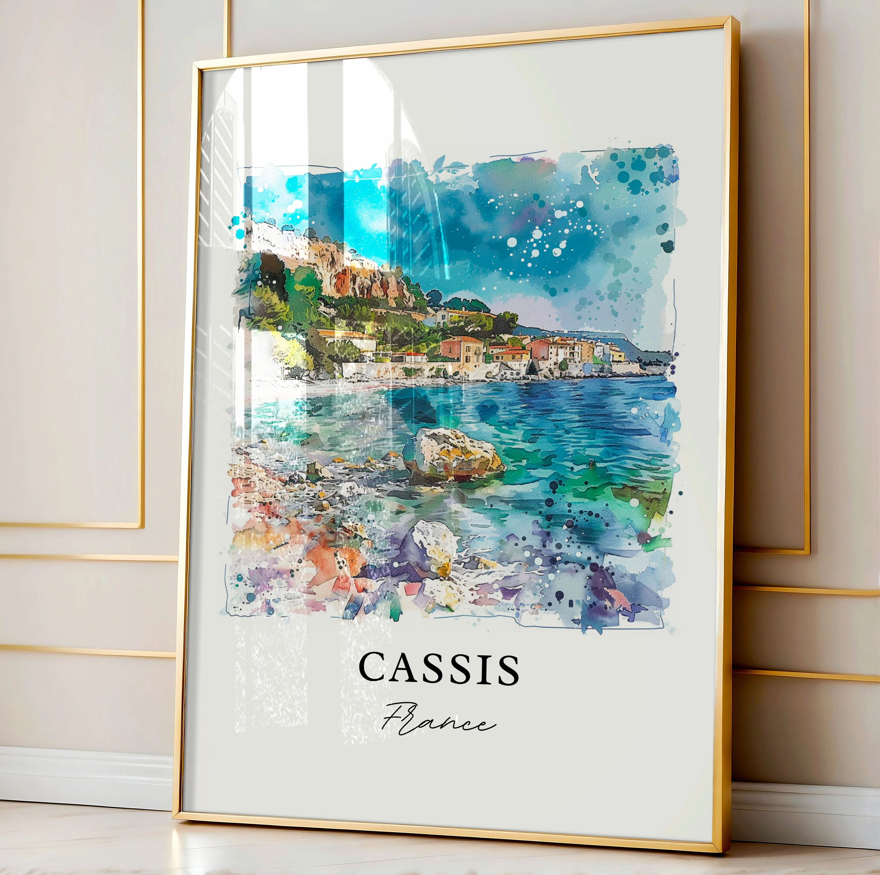 Cassis, France – Watercolor Art Print - Image 4