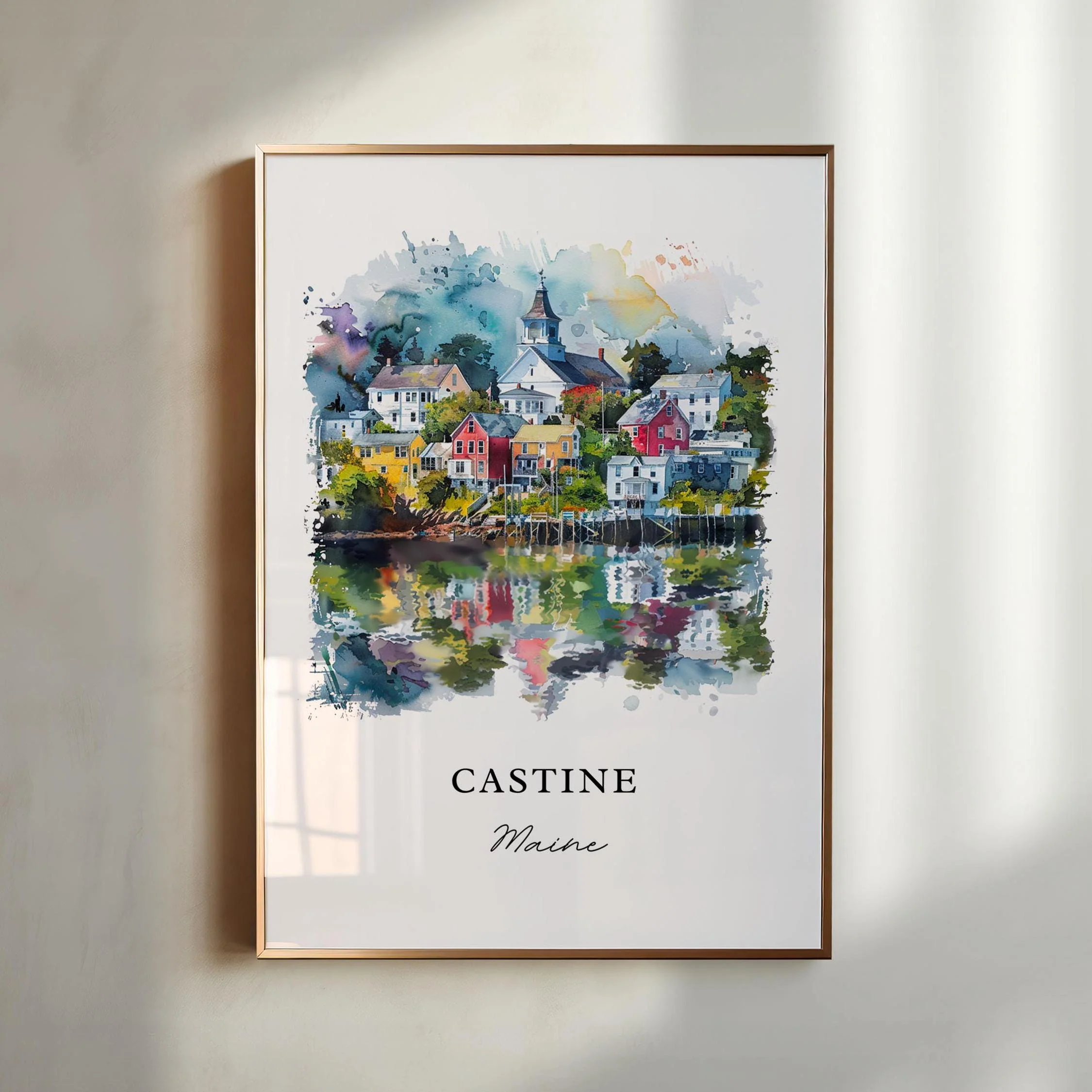 Castine, Maine – Watercolor Art Print