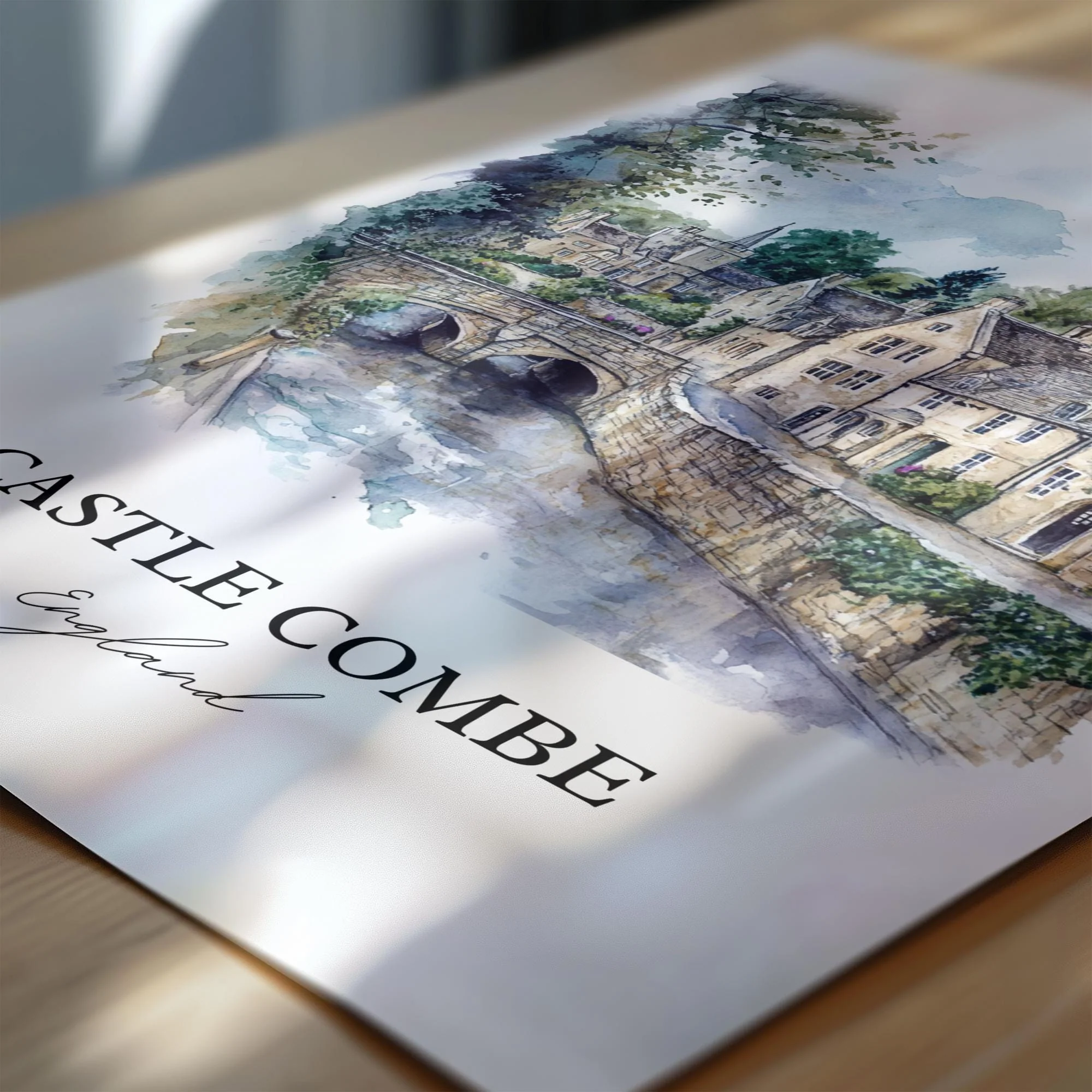 Castle Comb, England – Watercolor Art Print - Image 2