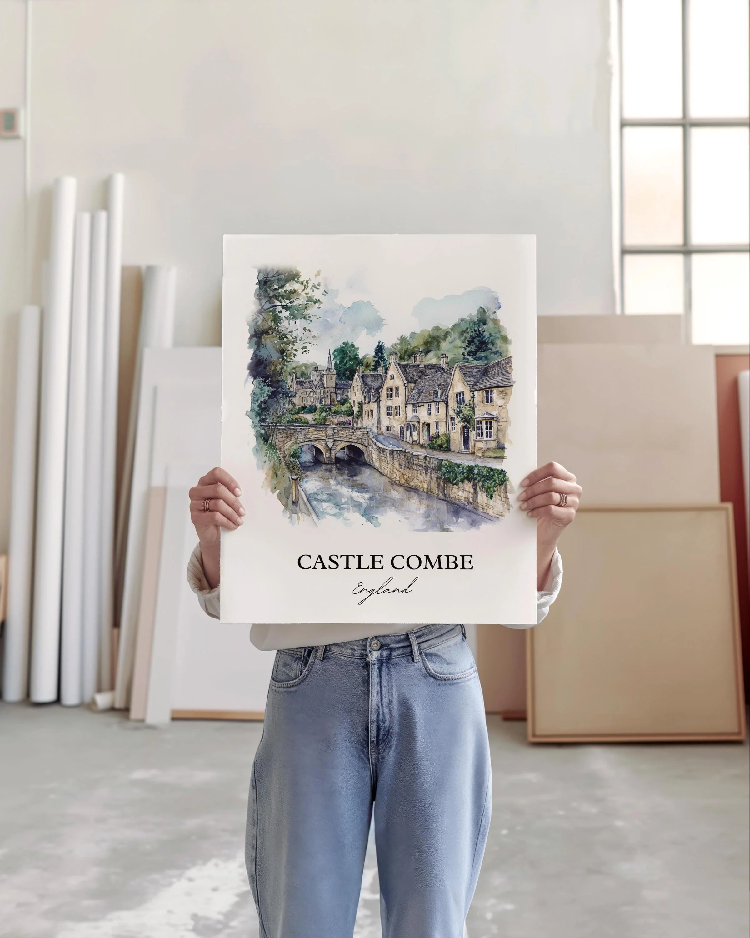 Castle Comb, England – Watercolor Art Print - Image 4